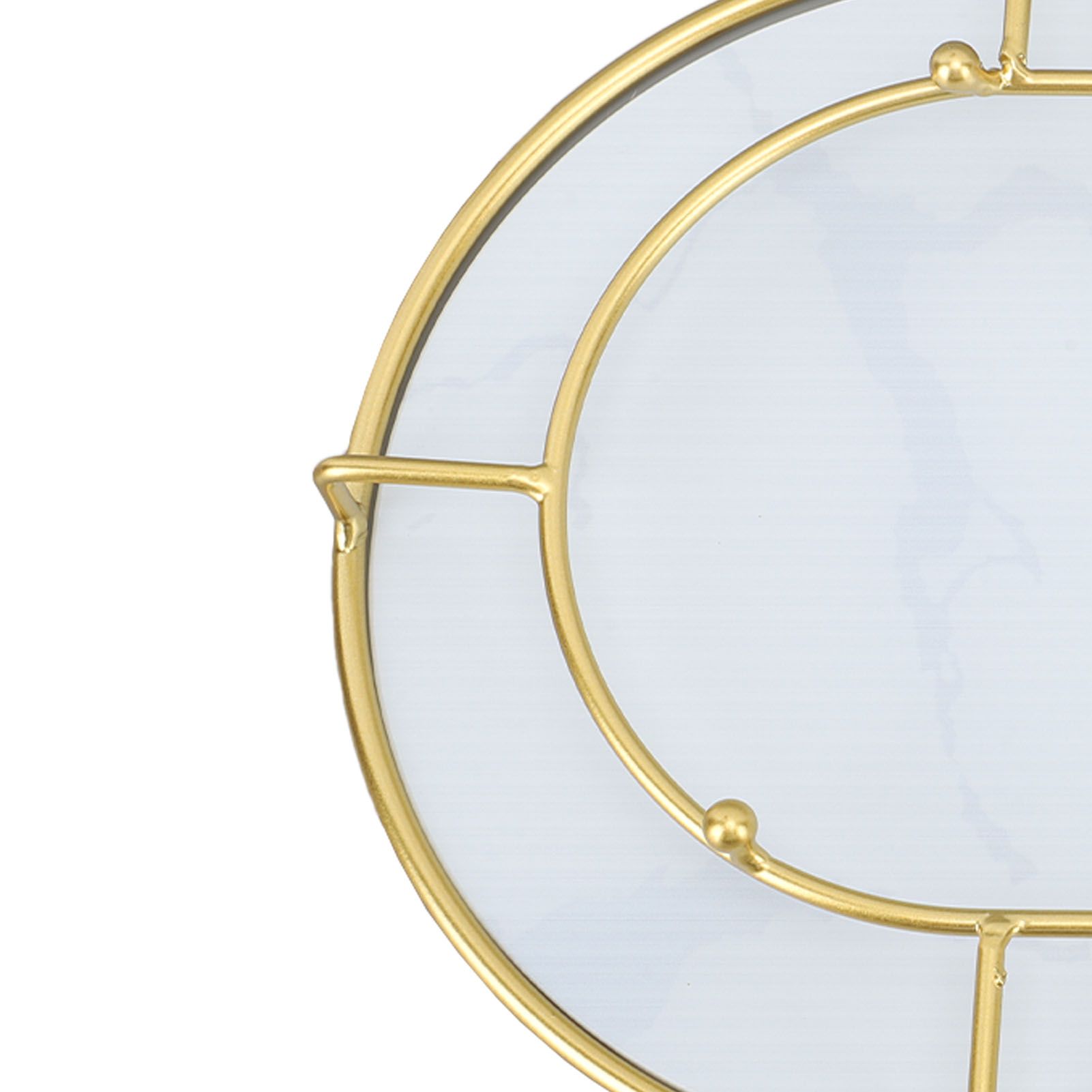 Bathroom Storage Tray Light Luxury Decorative Golden Texture Oval Bathroom view 15