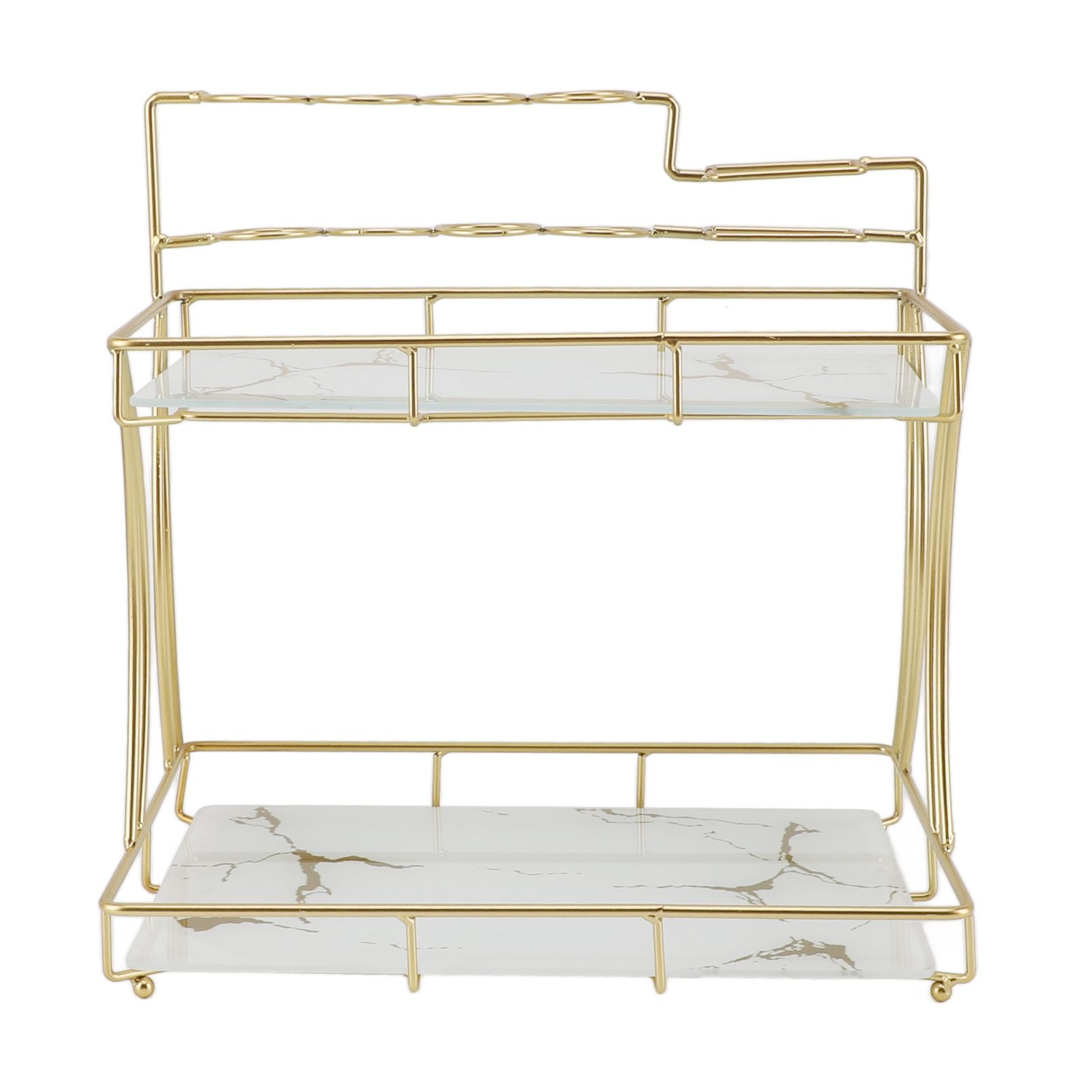 Countertop Storage Rack Double Layer Waterproof Counter Organizer Shelf with