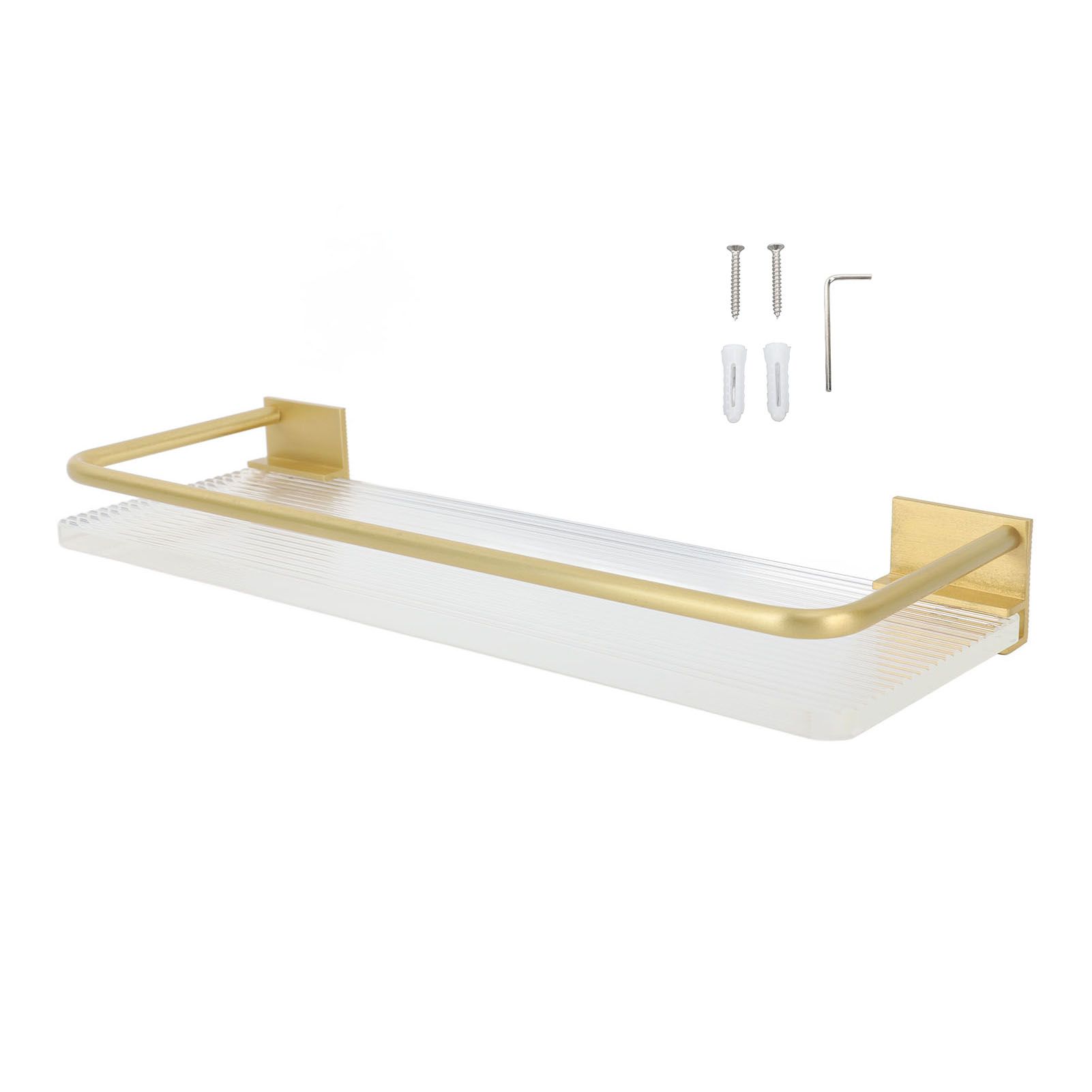 30cm Bathroom Wall Mounted Shelf Space Aluminum Acrylic Towel Rack Bathroom