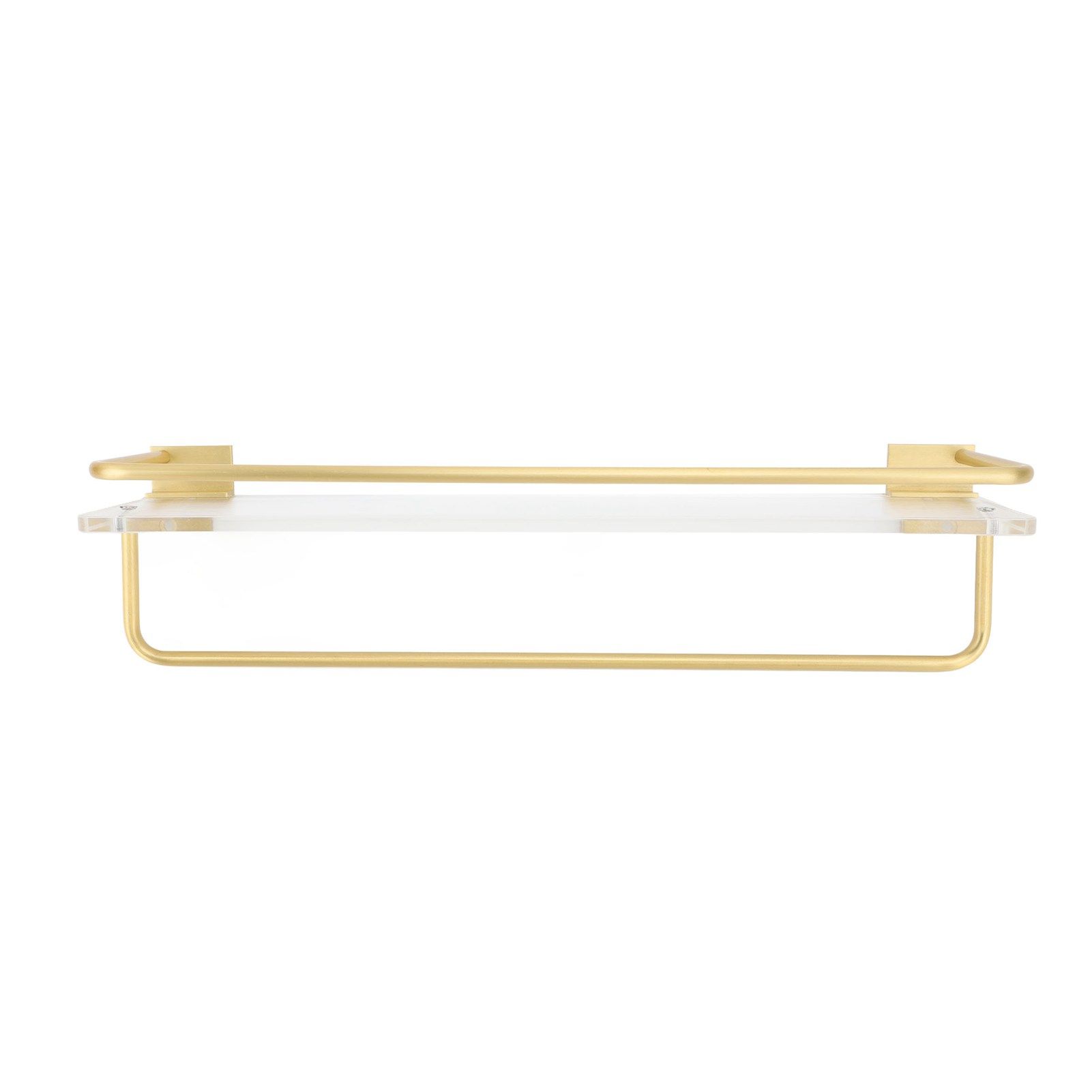Bathroom Wall Shelf Space Aluminum and Acrylic Rustproof Punch Free Wall view 6