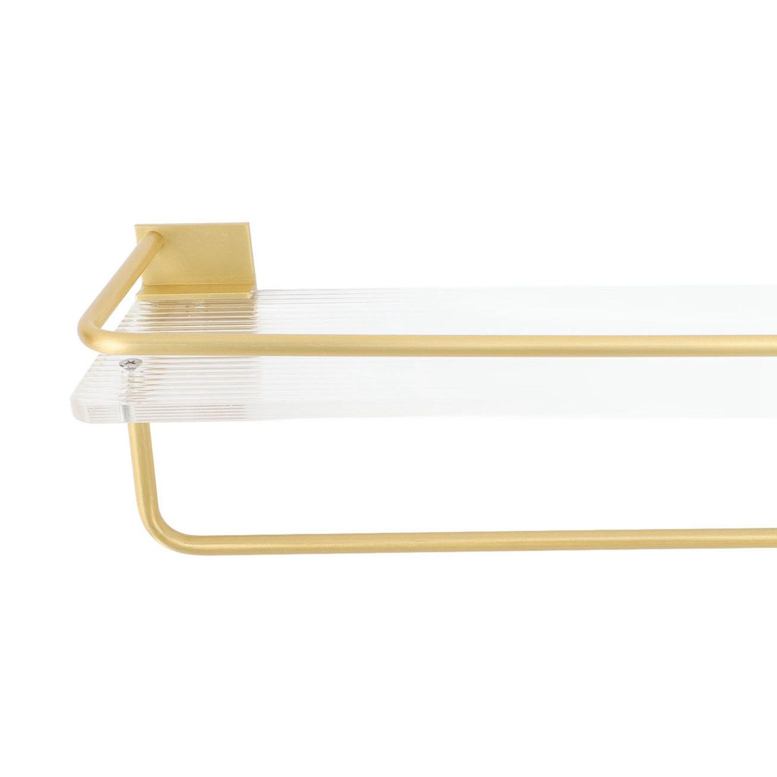 Bathroom Wall Shelf Space Aluminum and Acrylic Rustproof Punch Free Wall view 15