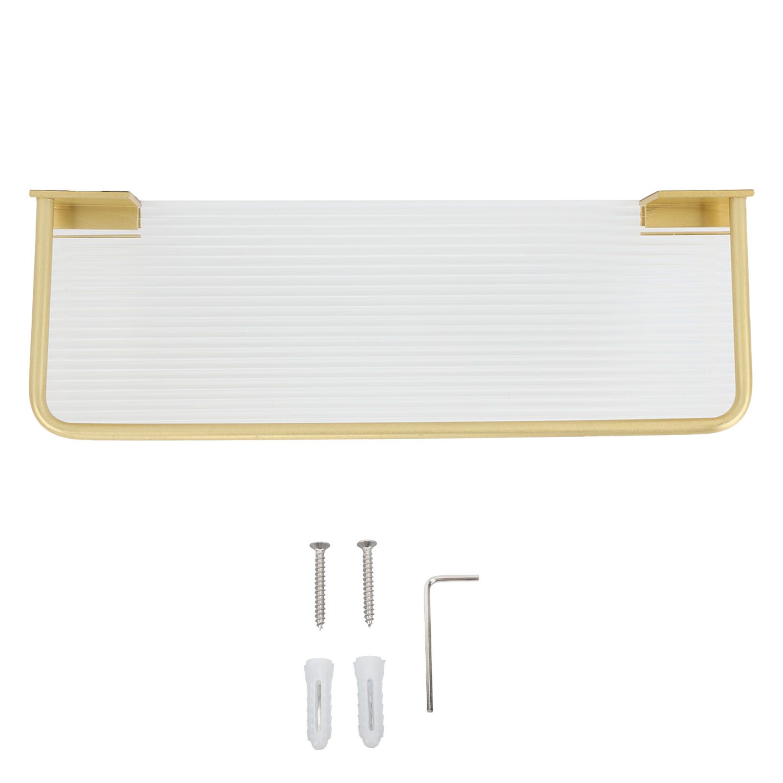 Floating Shelf Space Aluminum Acrylic Wall Mounted Decorative Storage Shelf