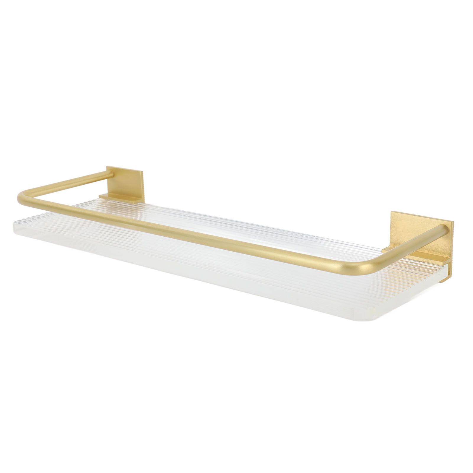 Floating Shelf Space Aluminum Acrylic Wall Mounted Decorative Storage Shelf view 2