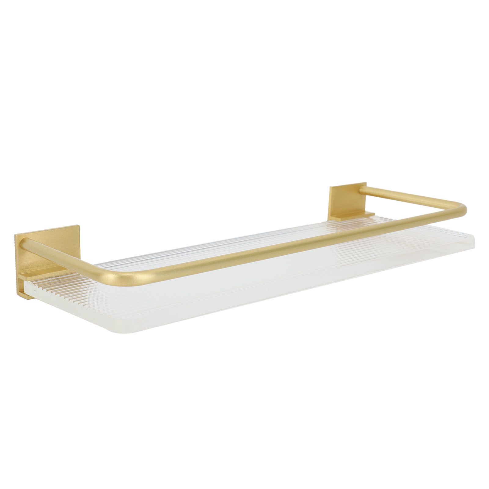 Floating Shelf Space Aluminum Acrylic Wall Mounted Decorative Storage Shelf view 3