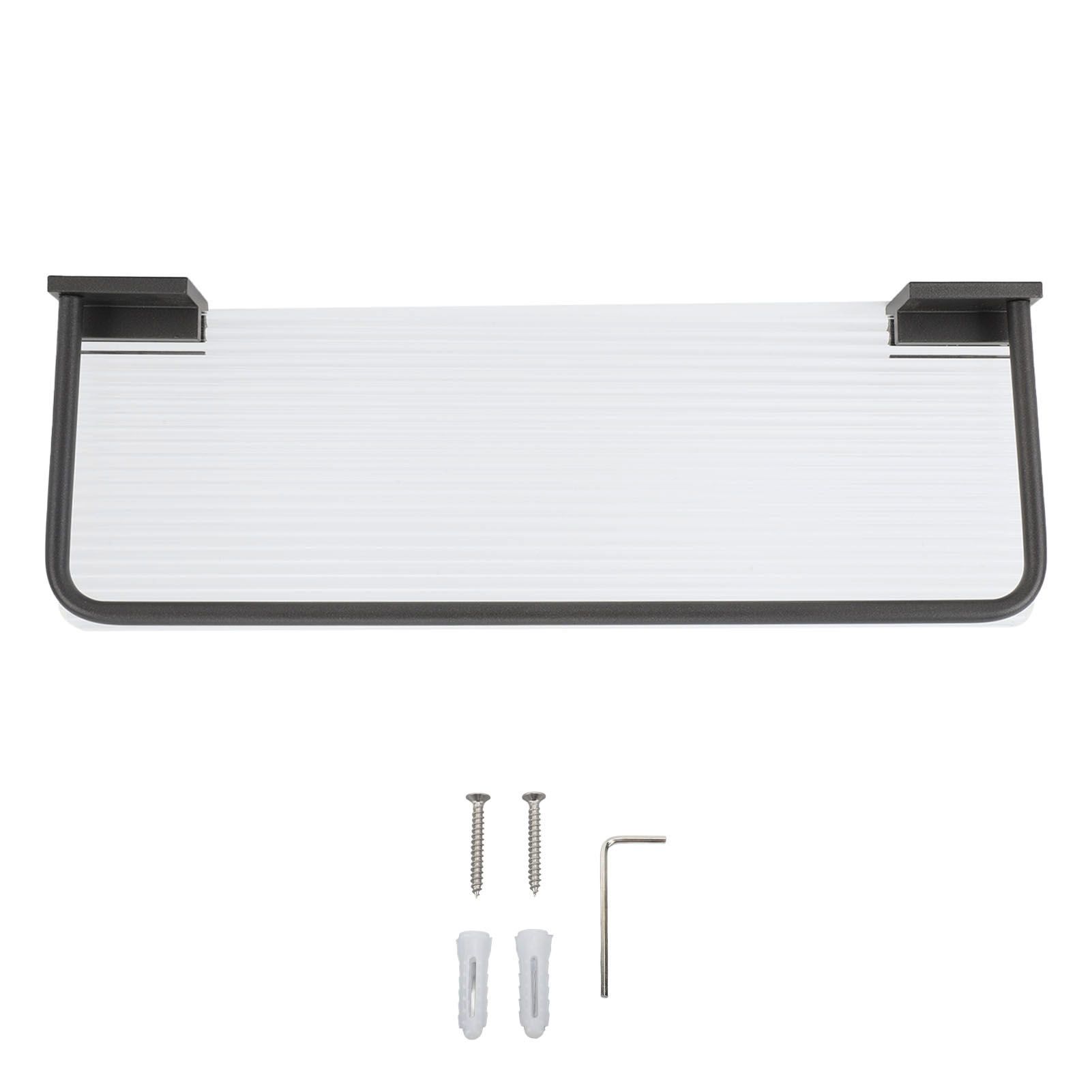 Floating Shelf Space Aluminum Acrylic Wall Mounted Decorative Storage Shelf