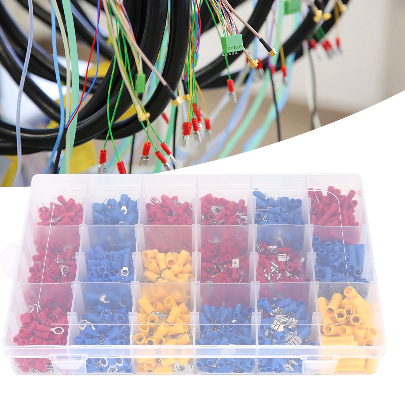 1200PCS Wiring Terminal Mini Portable Copper Tube Insulated End Wire Connector view 11