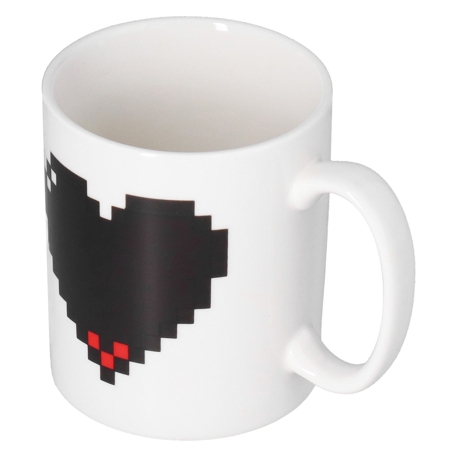 Ceramic Cup Heart Pattern Heat Sensitive Changing Color Mug for Home Office view 2