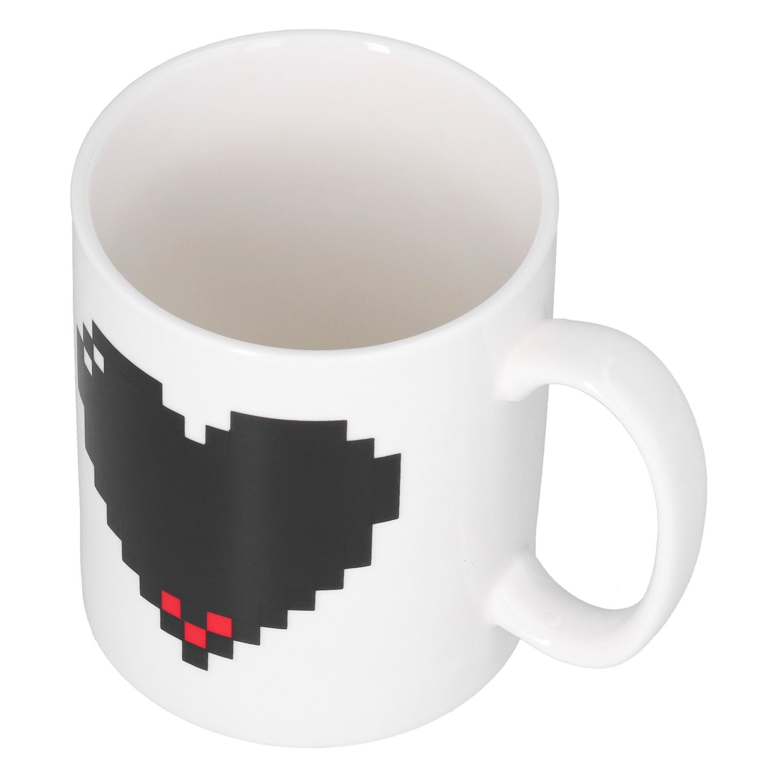 Ceramic Cup Heart Pattern Heat Sensitive Changing Color Mug for Home Office view 7