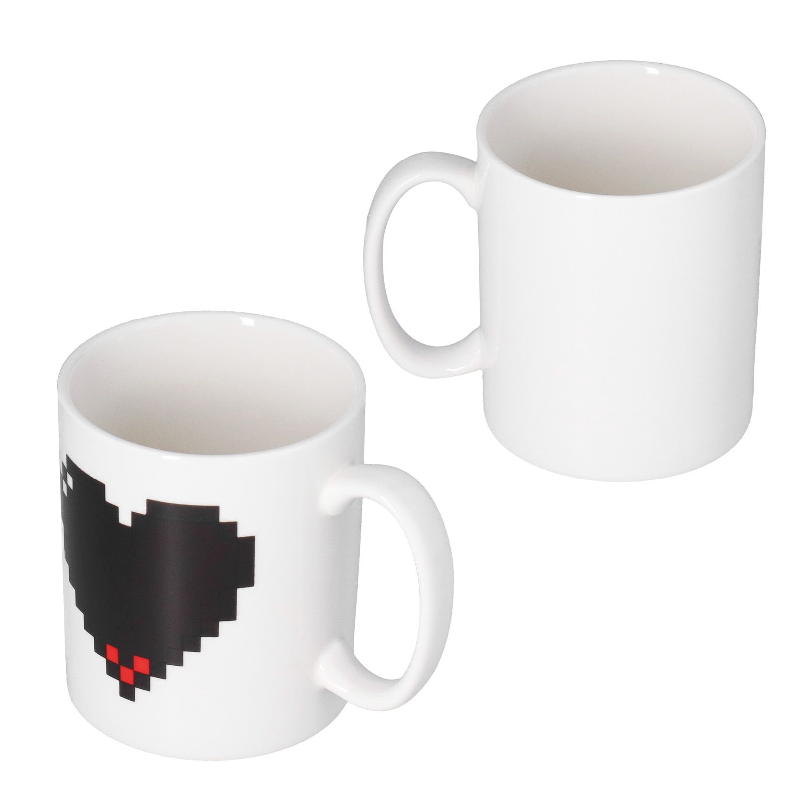 Ceramic Cup Heart Pattern Heat Sensitive Changing Color Mug for Home Office view 9