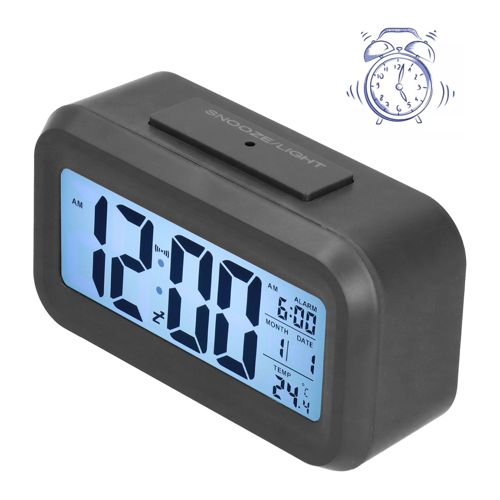 Digital Alarm Clock LED Large Display Electronic Night Light Snooze Function view 12