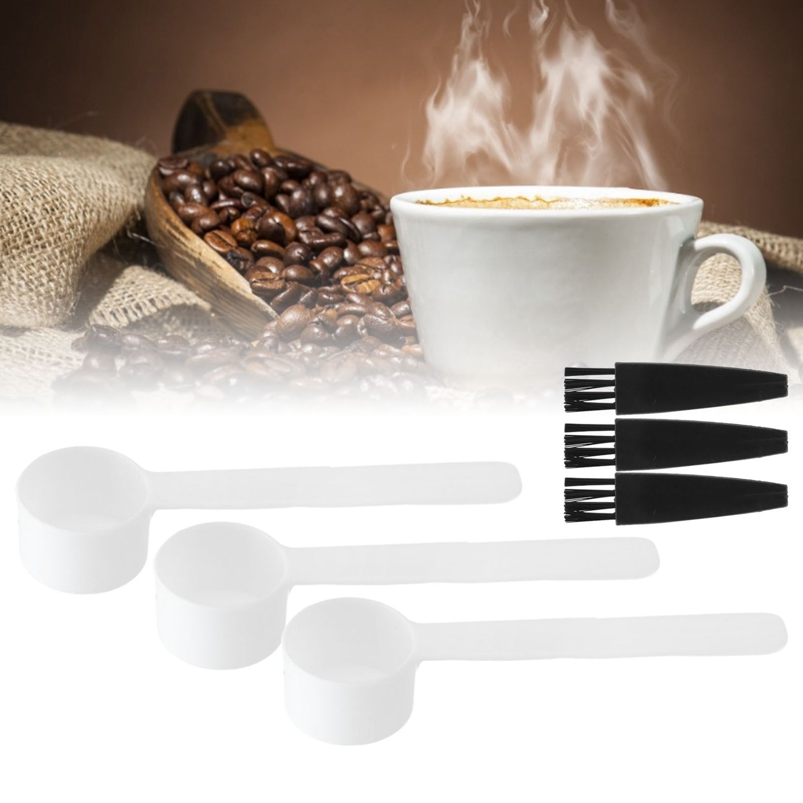 100Set Reusable 4g Coffee Measuring Spoon Brush Kit Coffee Making Accessory view 11