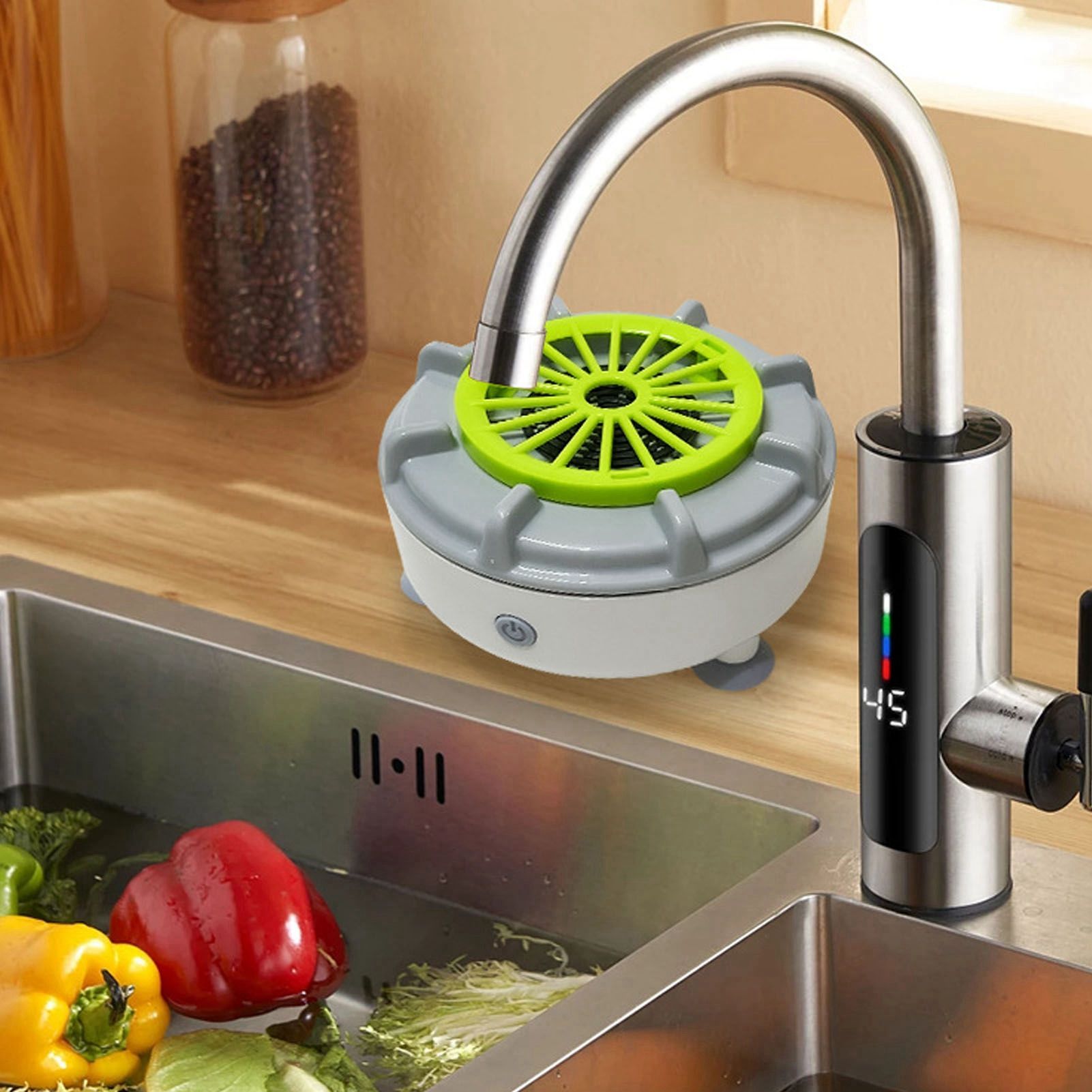 Fruit and Vegetable Washing Machine with USB Plug Upgraded Water Spinner 10W view 11