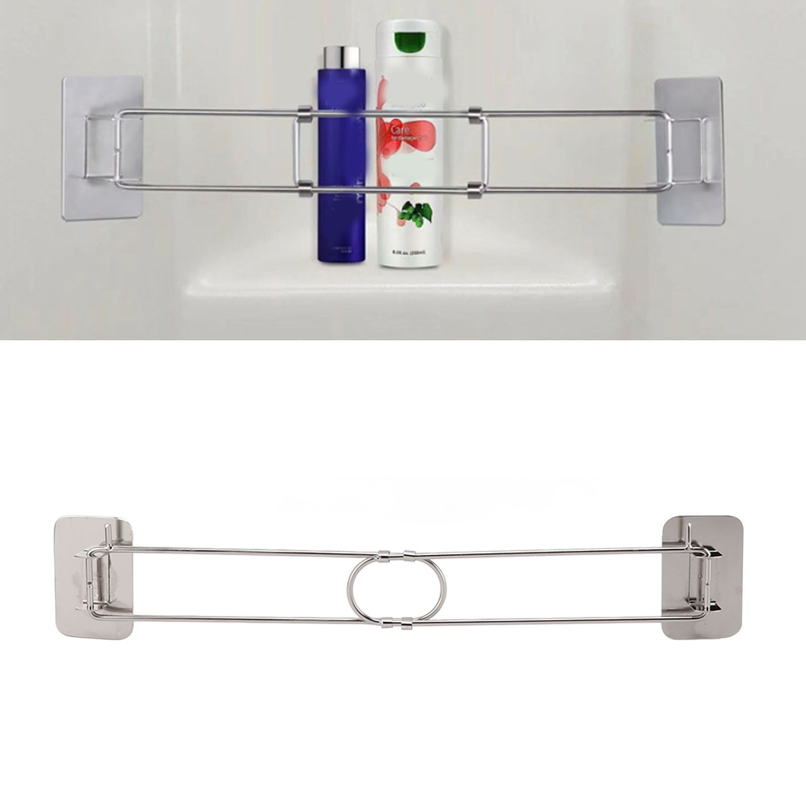 RV Corner Storage Bar Stainless Steel Adjustable Steel Rod with Hook for Securing view 11