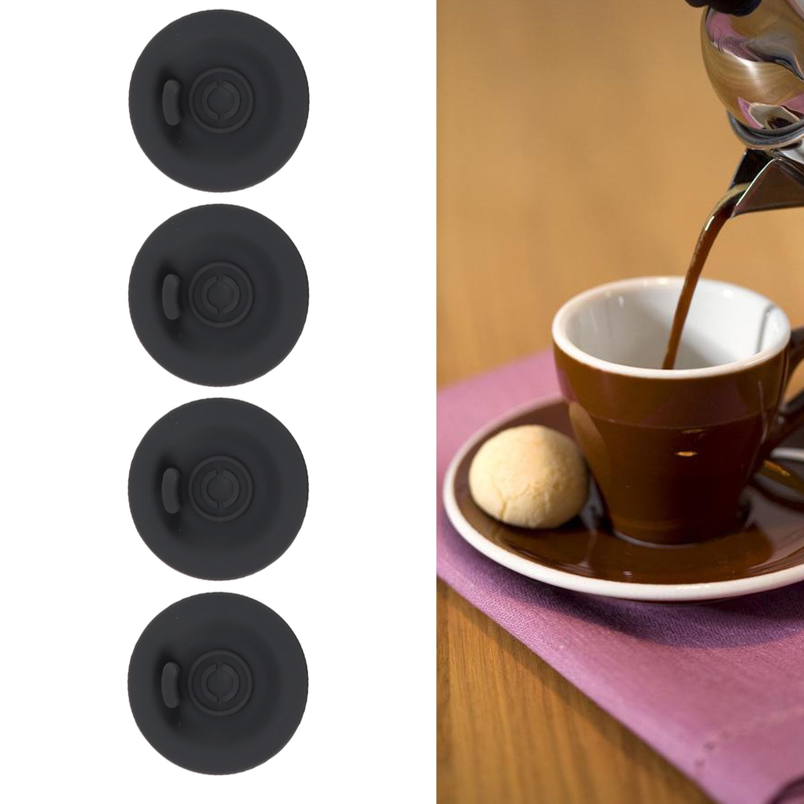 4Pcs Coffee Machine Backflush Disc Silicone Fats Minerals Removal Backflush view 12