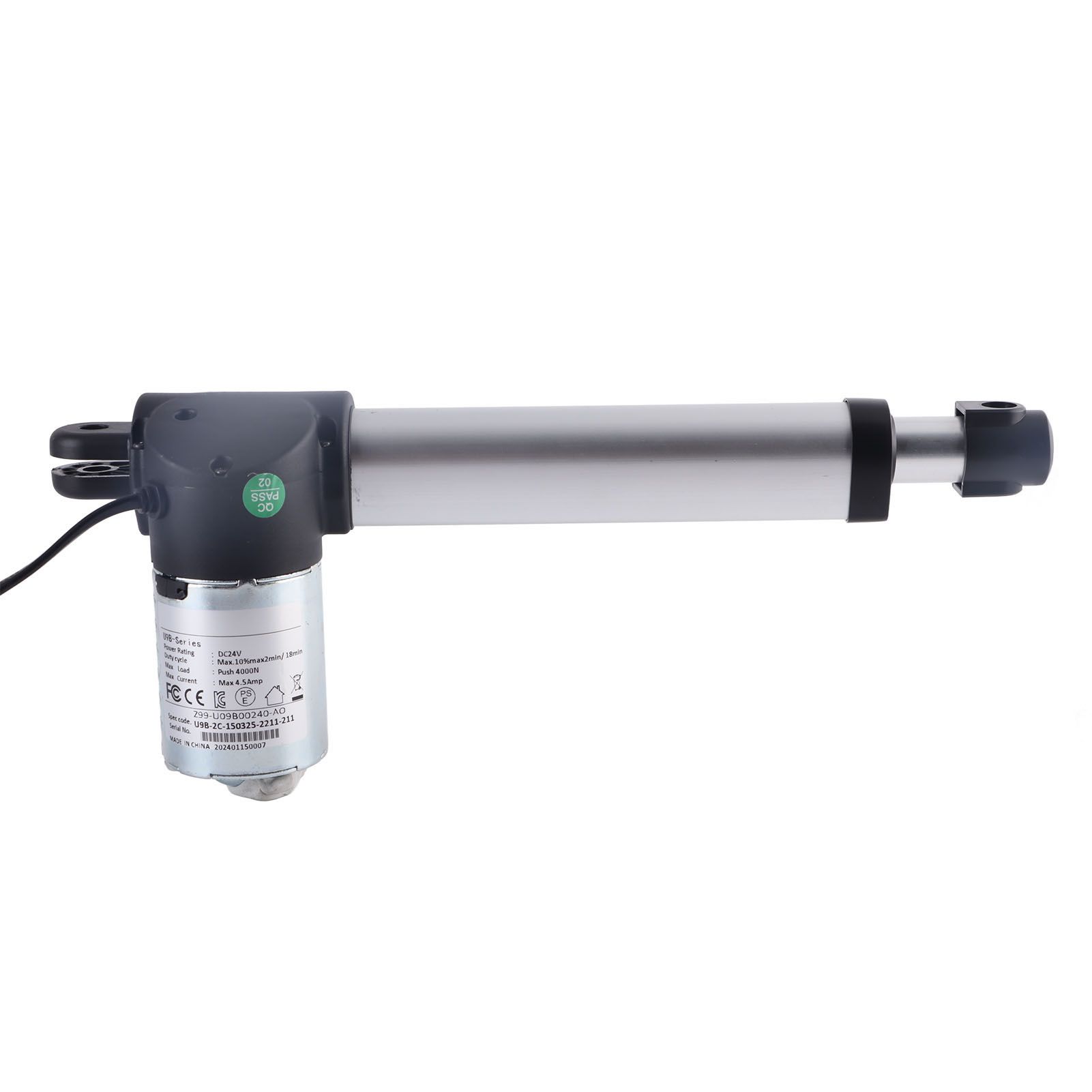 DC 24V 150mm Stroke Linear Actuator Maximum Load 4000N Heavy Duty Weather view 2