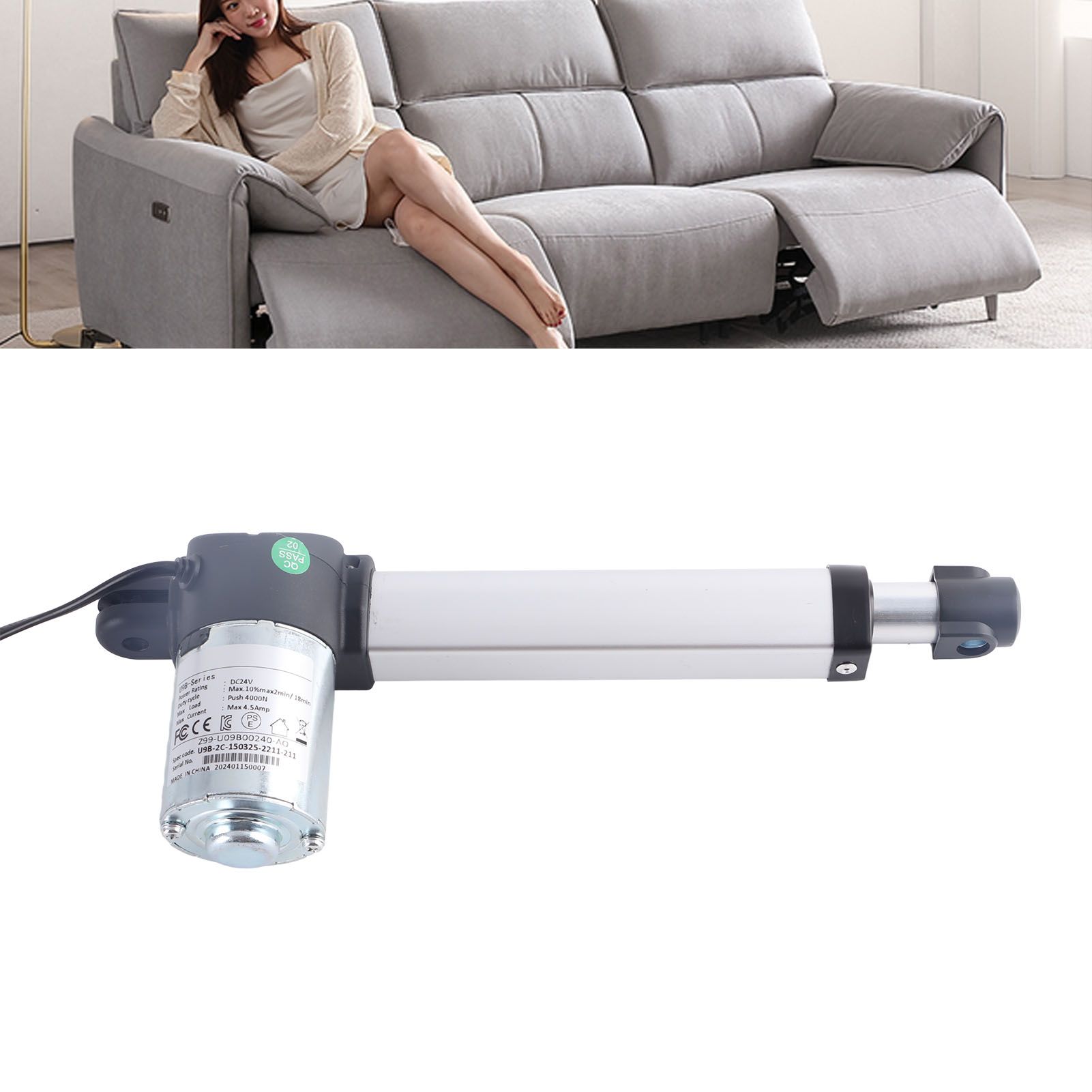DC 24V 150mm Stroke Linear Actuator Maximum Load 4000N Heavy Duty Weather view 11