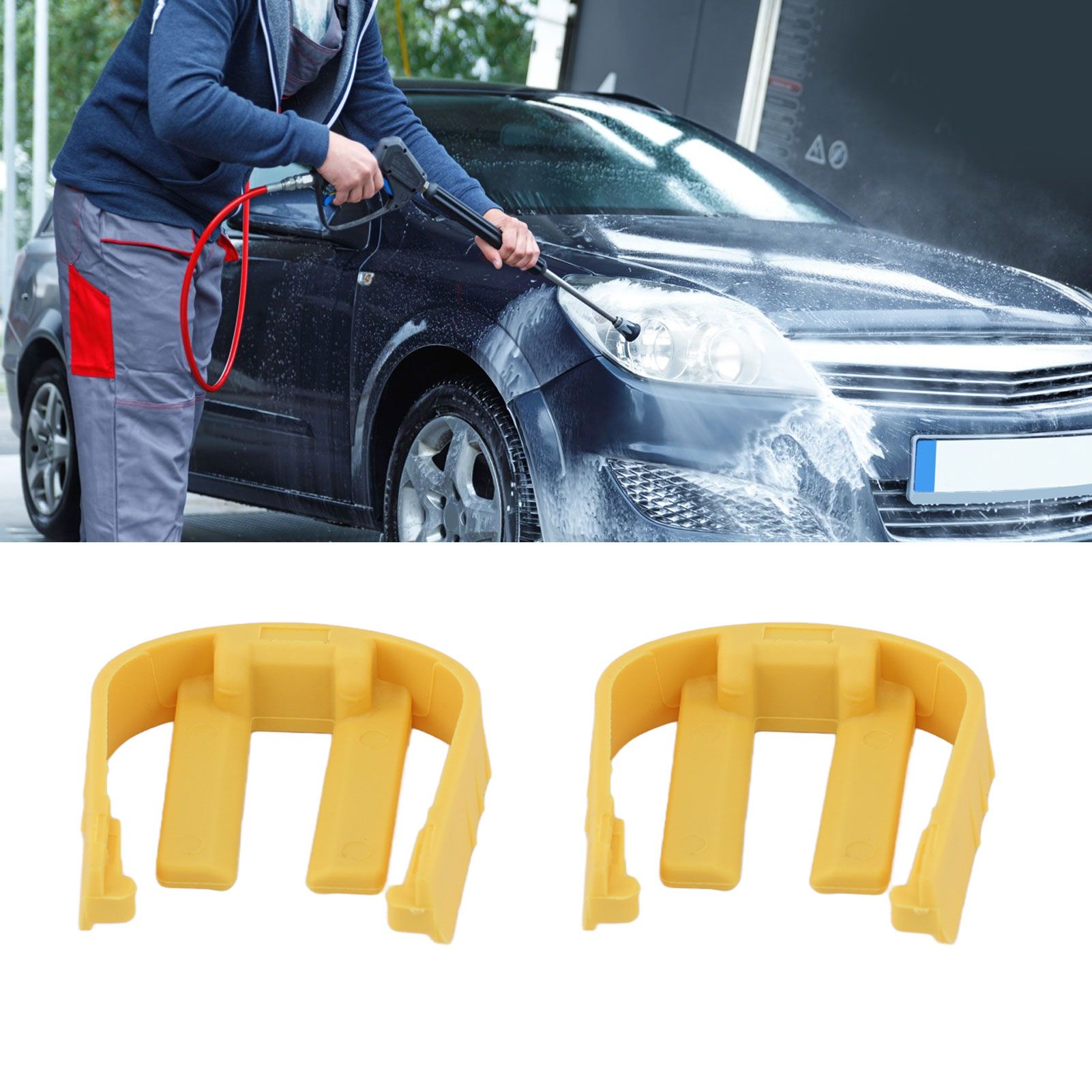 2 PCS Car Washer Quick Connector Buckle Lightweight ABS Power Washer C Clip view 11