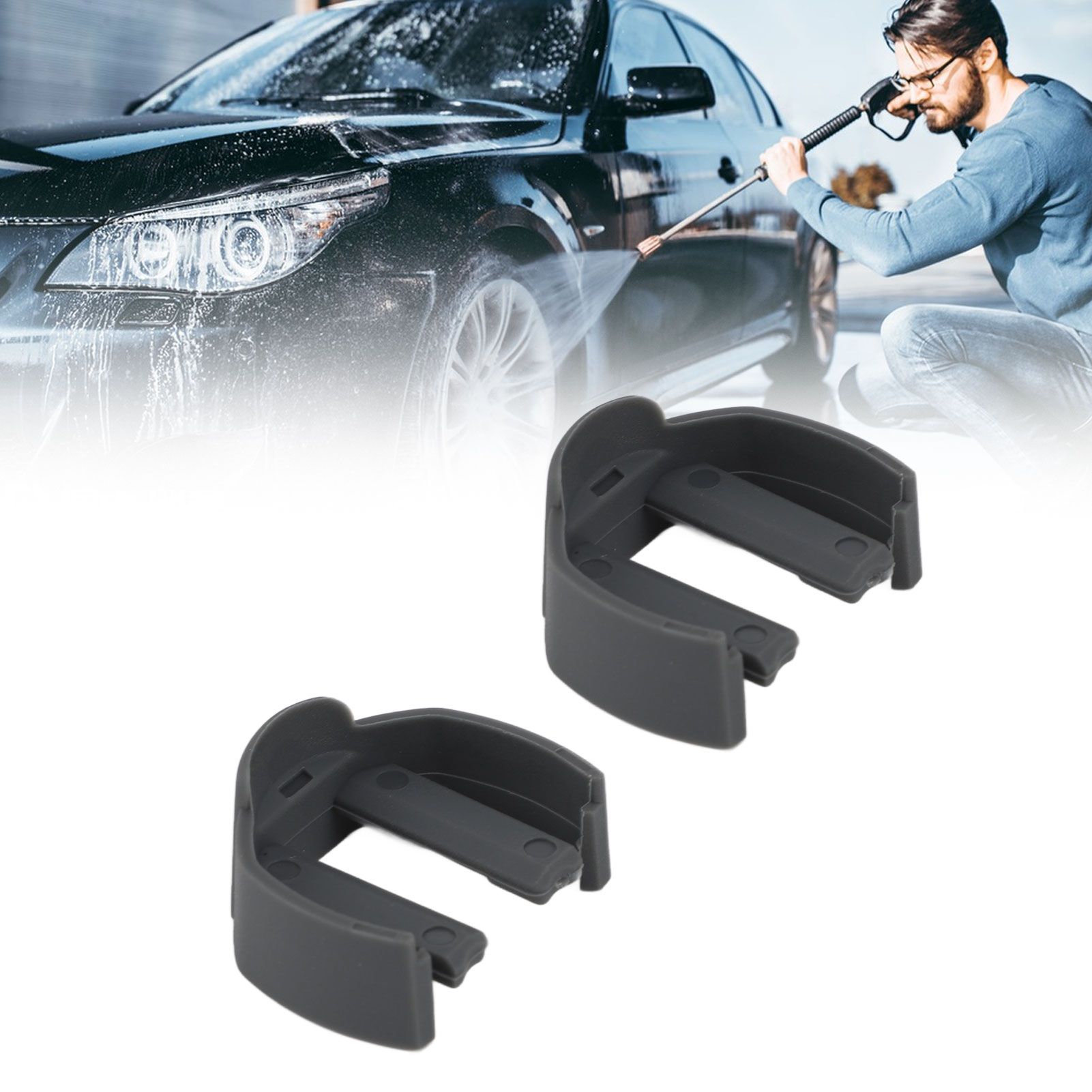 2 PCS Car Washer Quick Connector Buckle Lightweight ABS Power Washer C Clip view 11