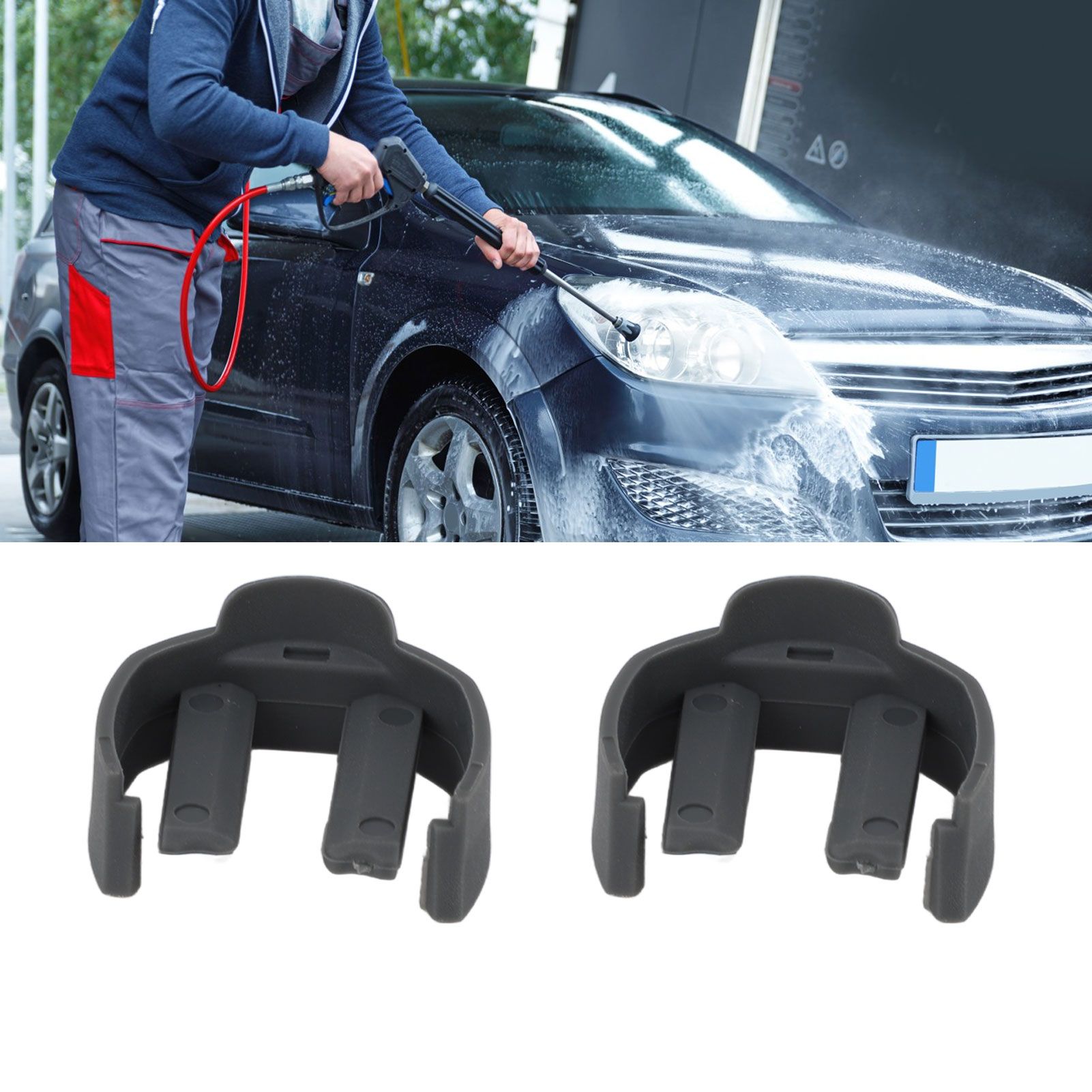 2 PCS Car Washer Quick Connector Buckle Lightweight ABS Power Washer C Clip view 12