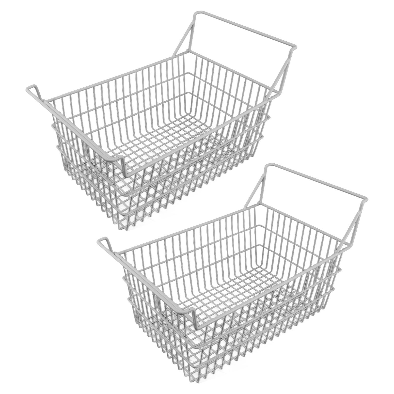 2pcs Freezer Baskets for Chest Freezer Household Wire Storage Basket Bins view 3