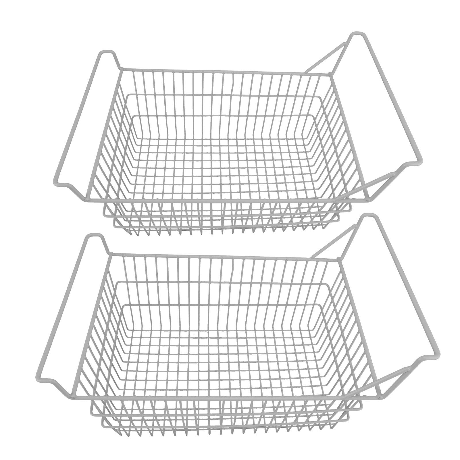 2pcs Freezer Baskets for Chest Freezer Household Wire Storage Basket Bins view 6
