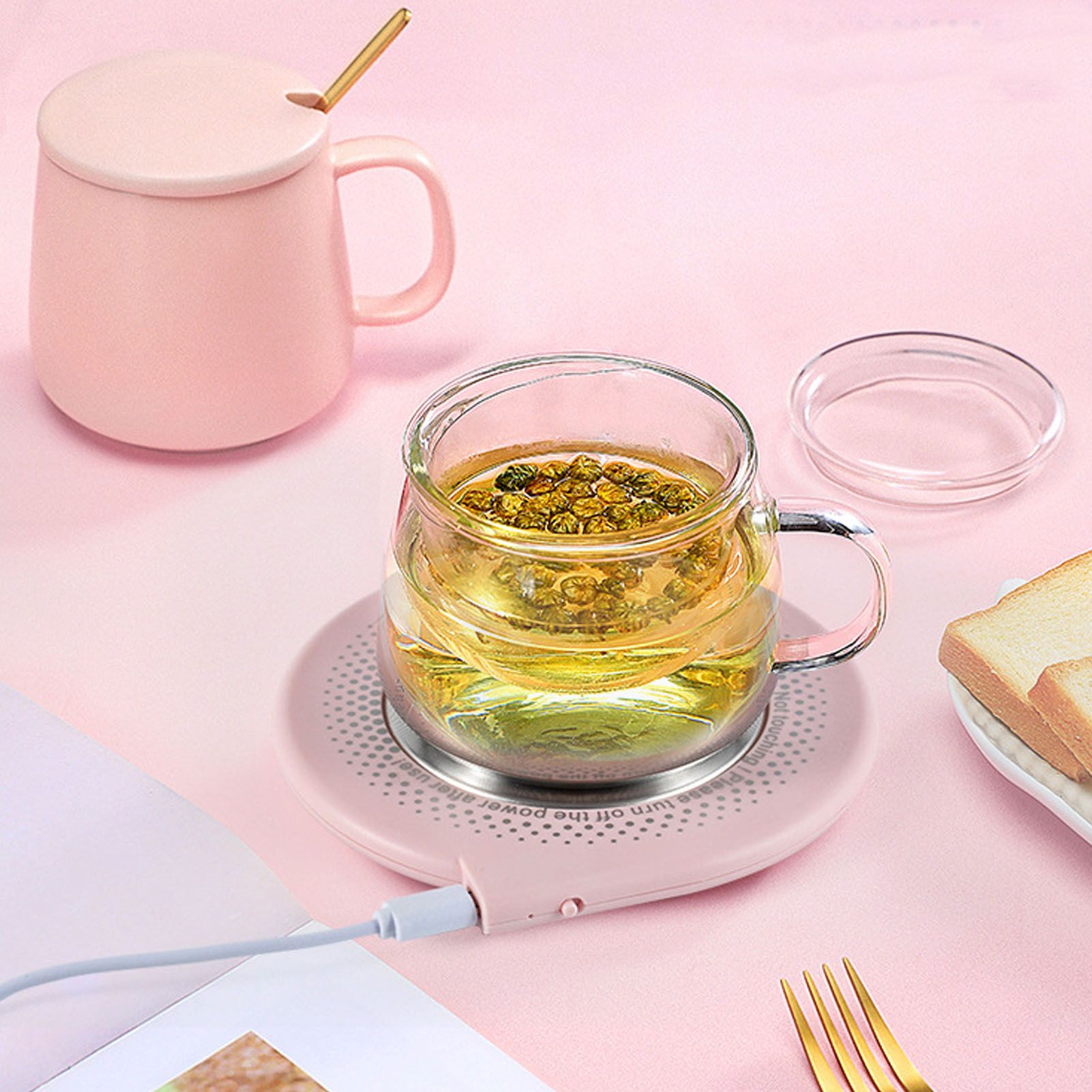Electric Cup Warmer USB Automatic Power Off 55°C 8cm Electric Mug Heating Pad view 12