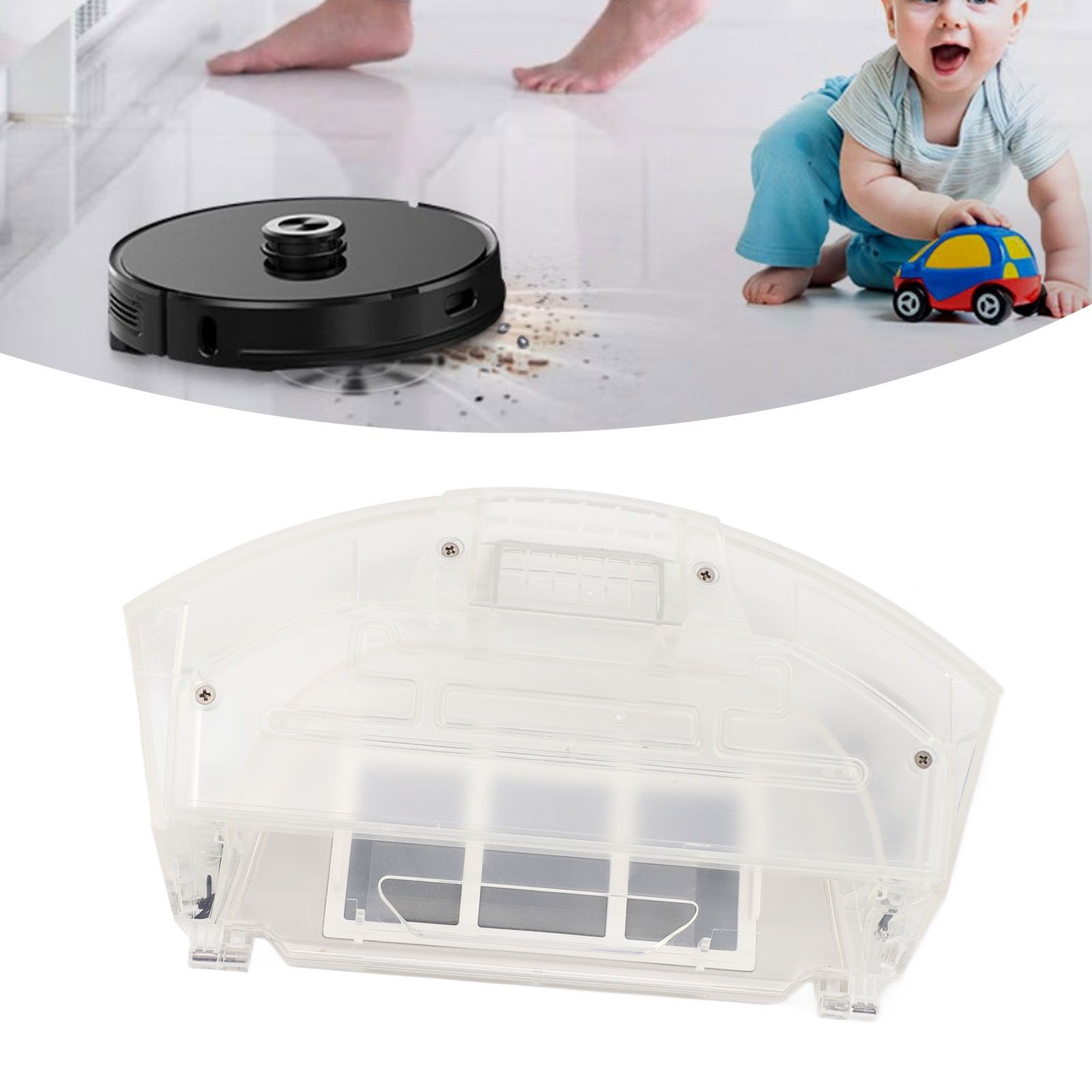 2 in 1 Robot Cleaner Dust Box Water Tank Dust Collector Trash Box Fit for view 11