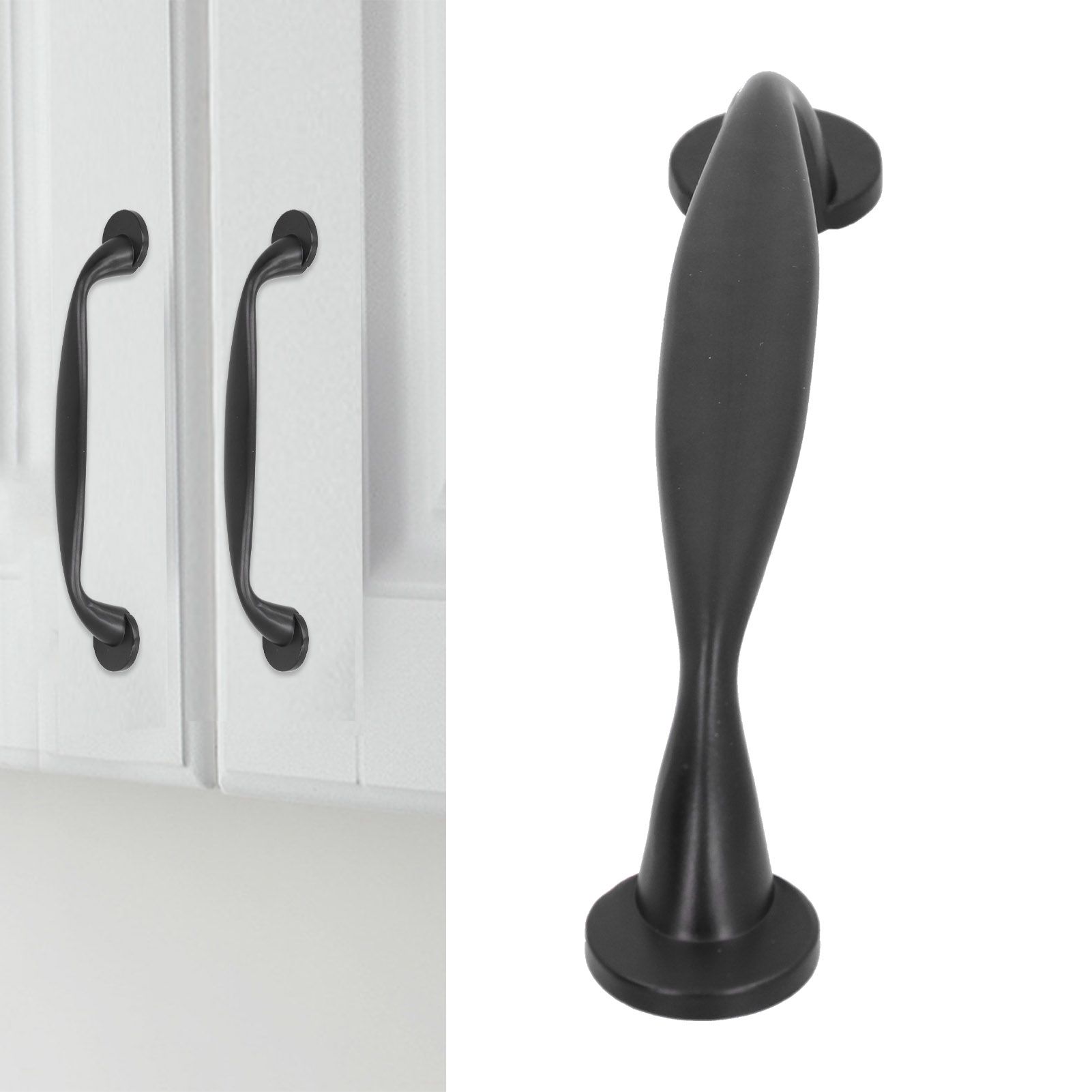 Zinc Alloy Cabinet Handles Black Decorative Drawer Pull Kitchen Furniture view 12