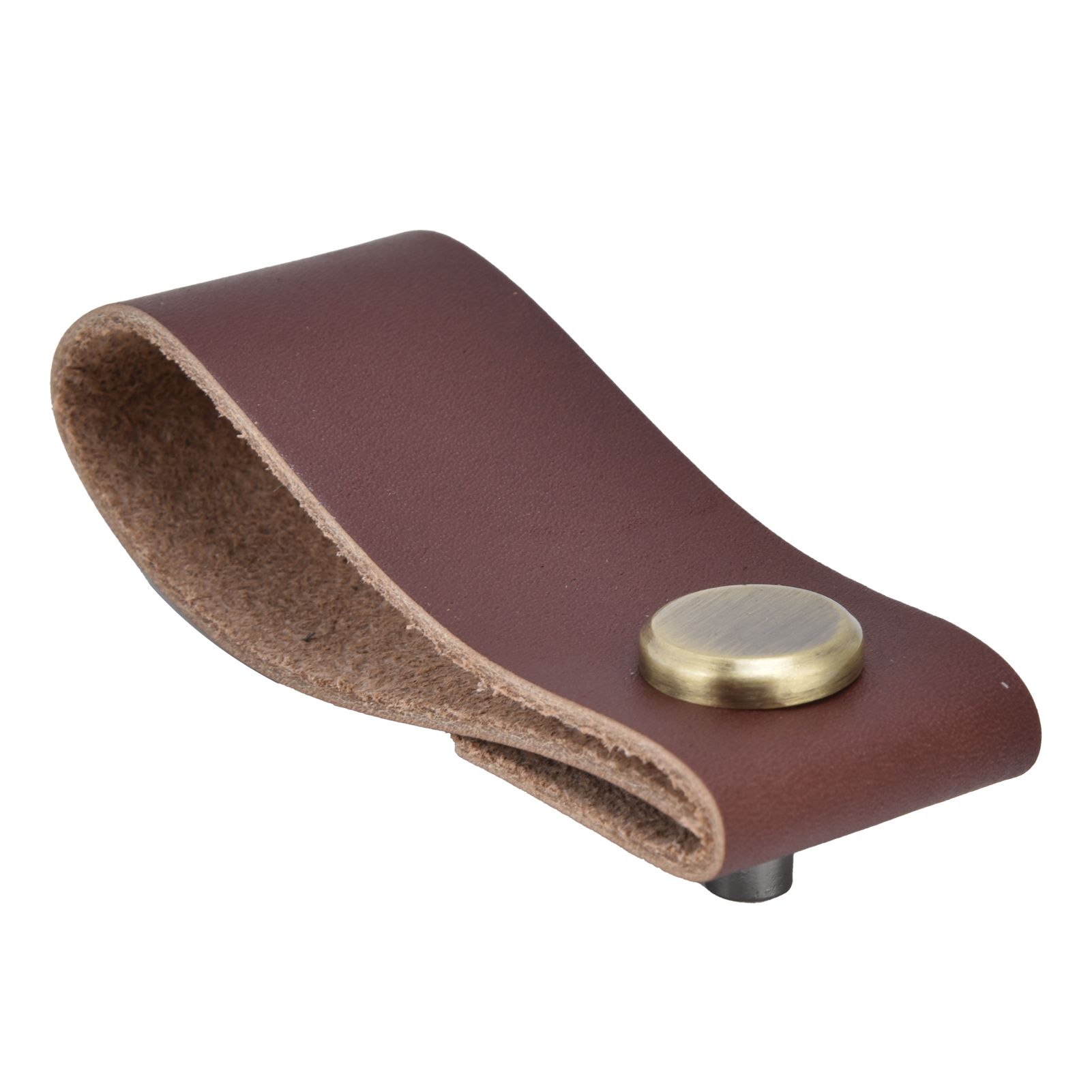 Artificial Leather Luggage Handle Modern Single Hole Concealed Cabinet Pull view 2