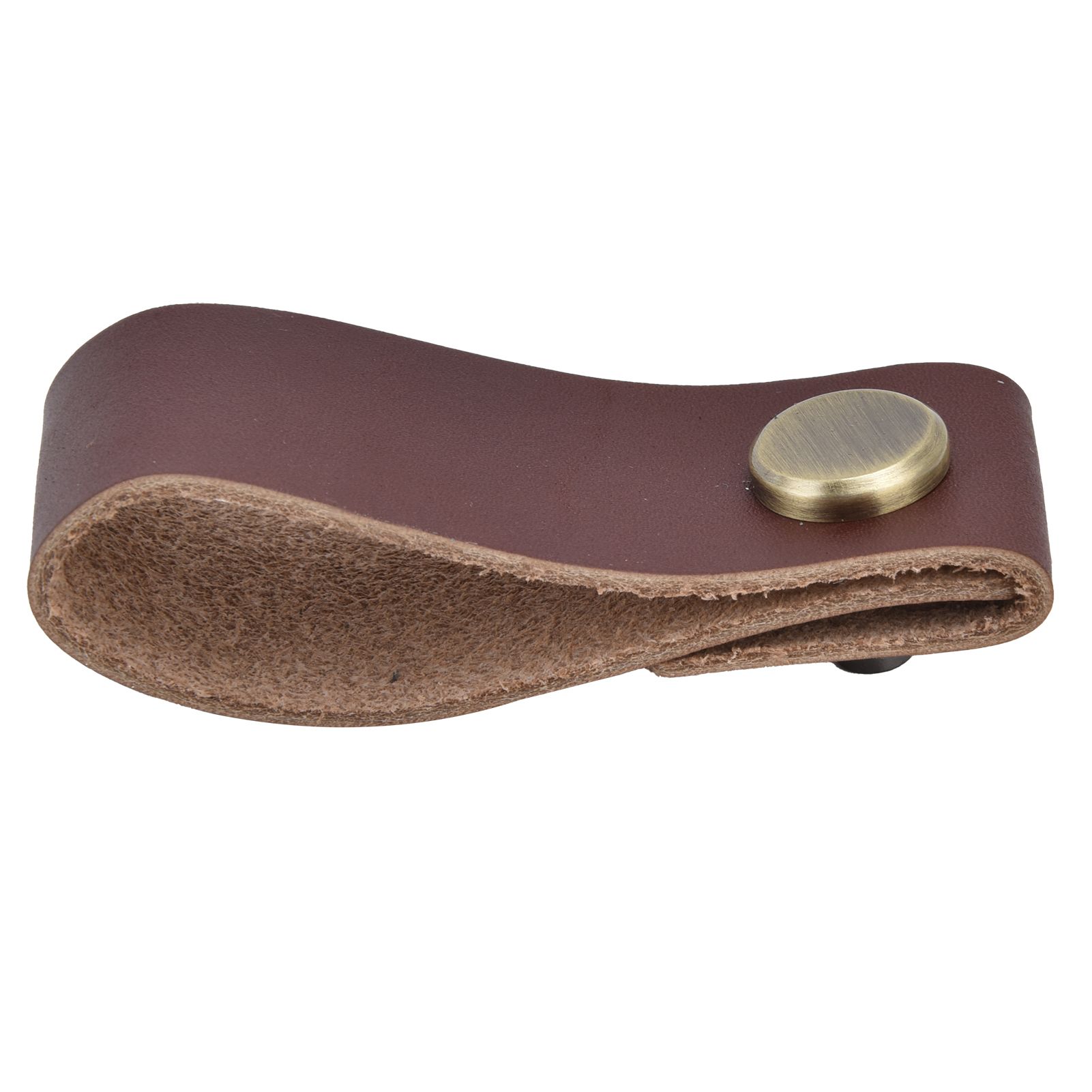Artificial Leather Luggage Handle Modern Single Hole Concealed Cabinet Pull view 3