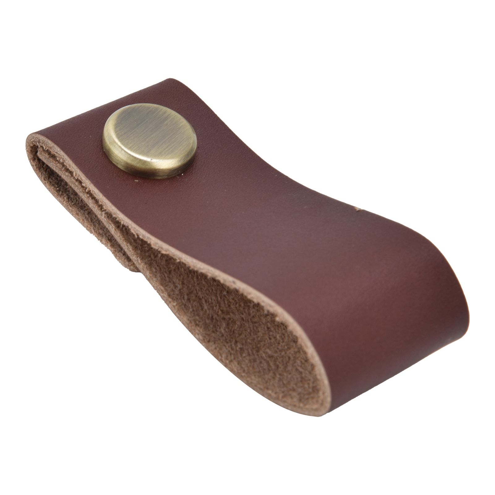 Artificial Leather Luggage Handle Modern Single Hole Concealed Cabinet Pull view 4