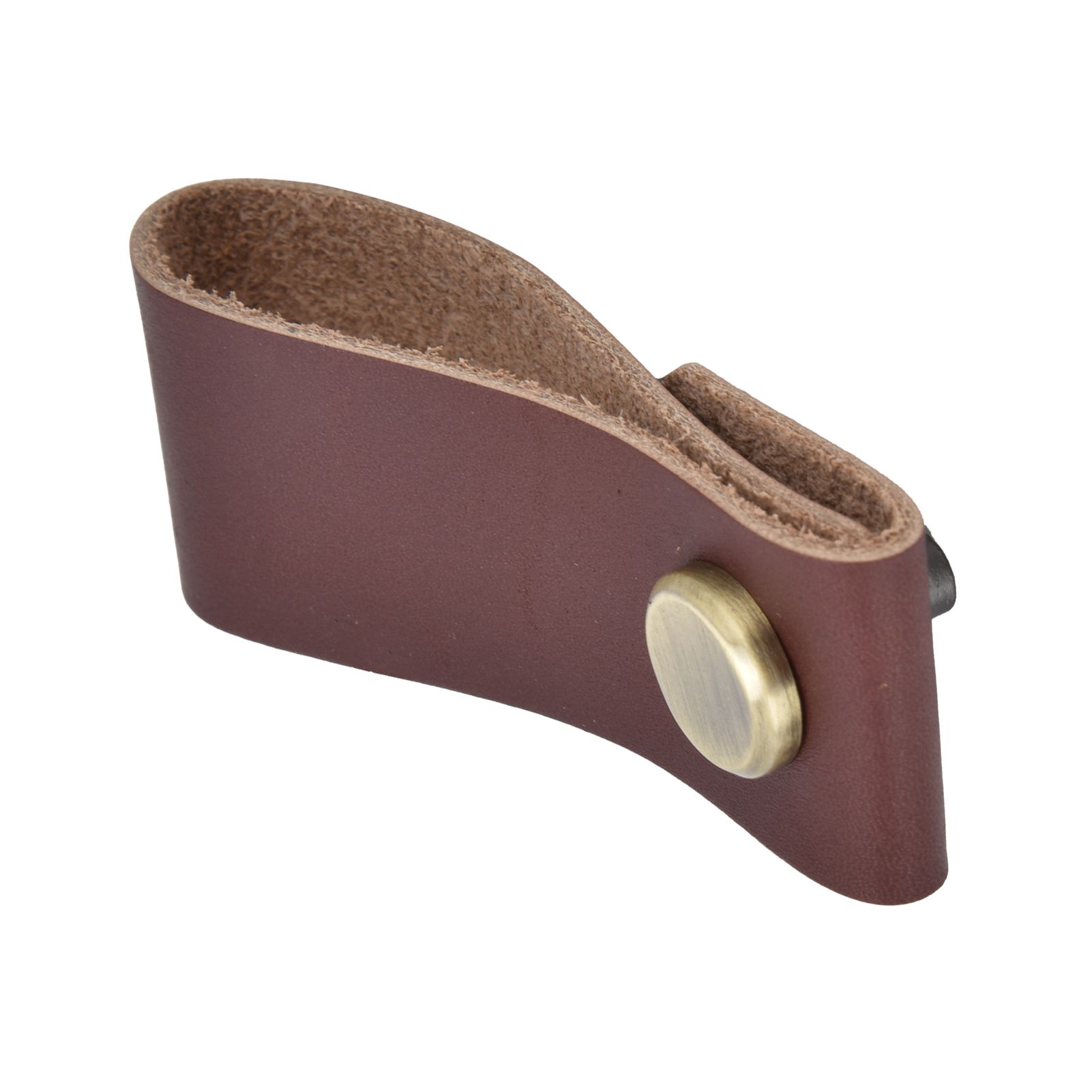 Artificial Leather Luggage Handle Modern Single Hole Concealed Cabinet Pull view 8
