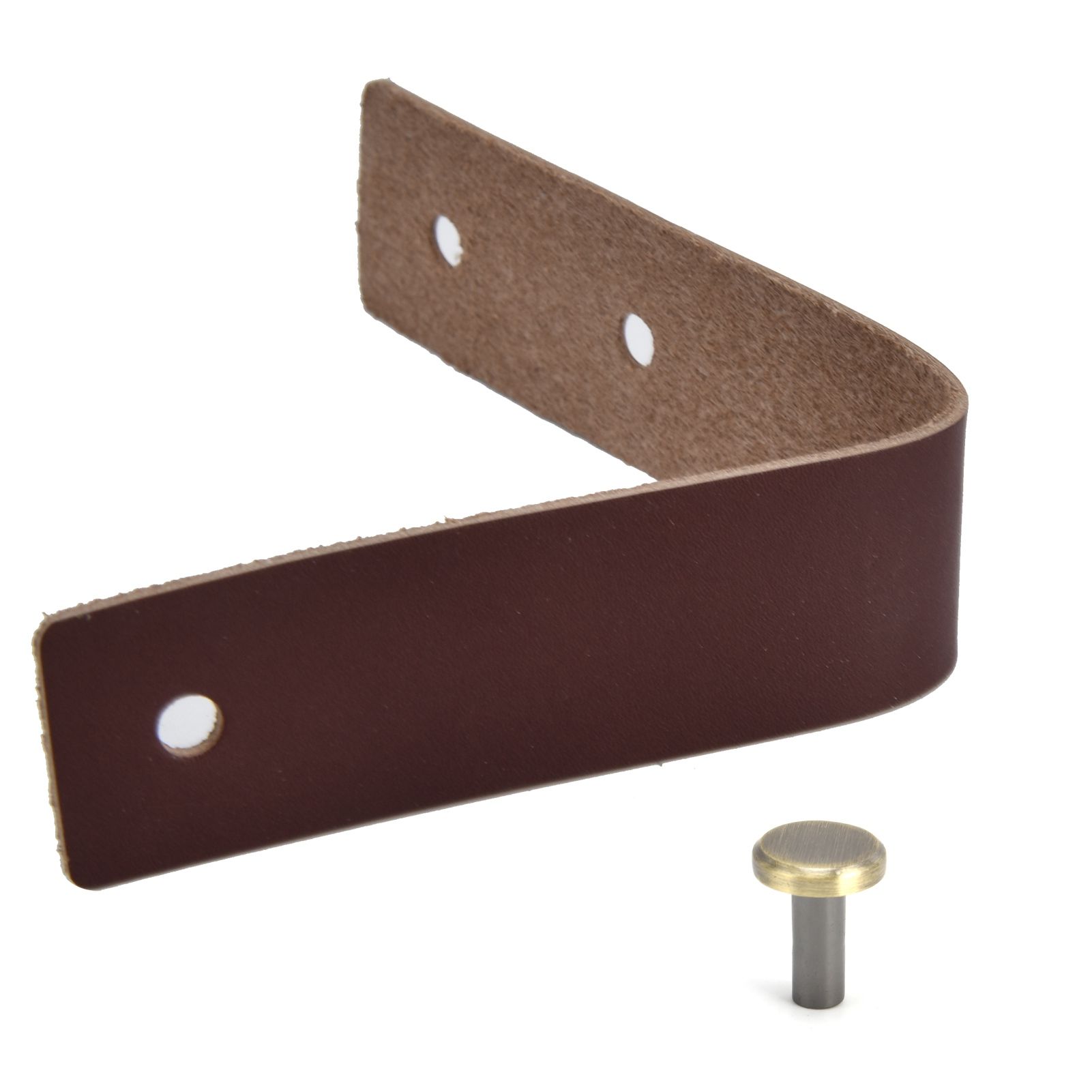 Artificial Leather Luggage Handle Modern Single Hole Concealed Cabinet Pull view 10