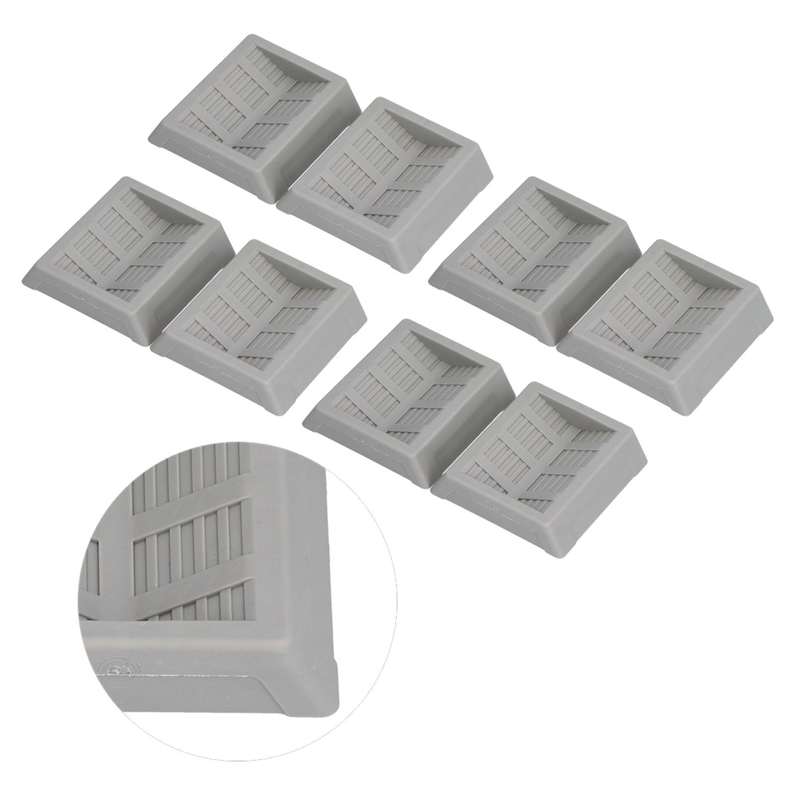 8PCS Rubber Caster Cups Furniture Wheel Stoppers Floor Protector for Bed view 2