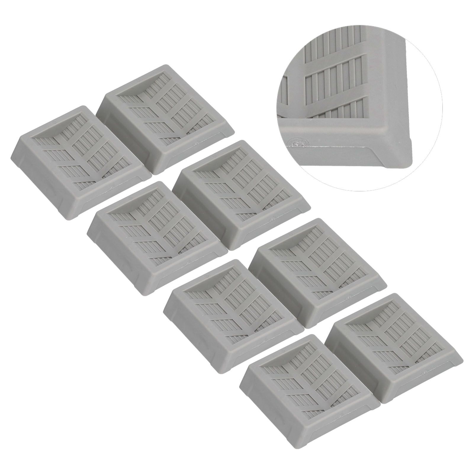 8PCS Rubber Caster Cups Furniture Wheel Stoppers Floor Protector for Bed view 9