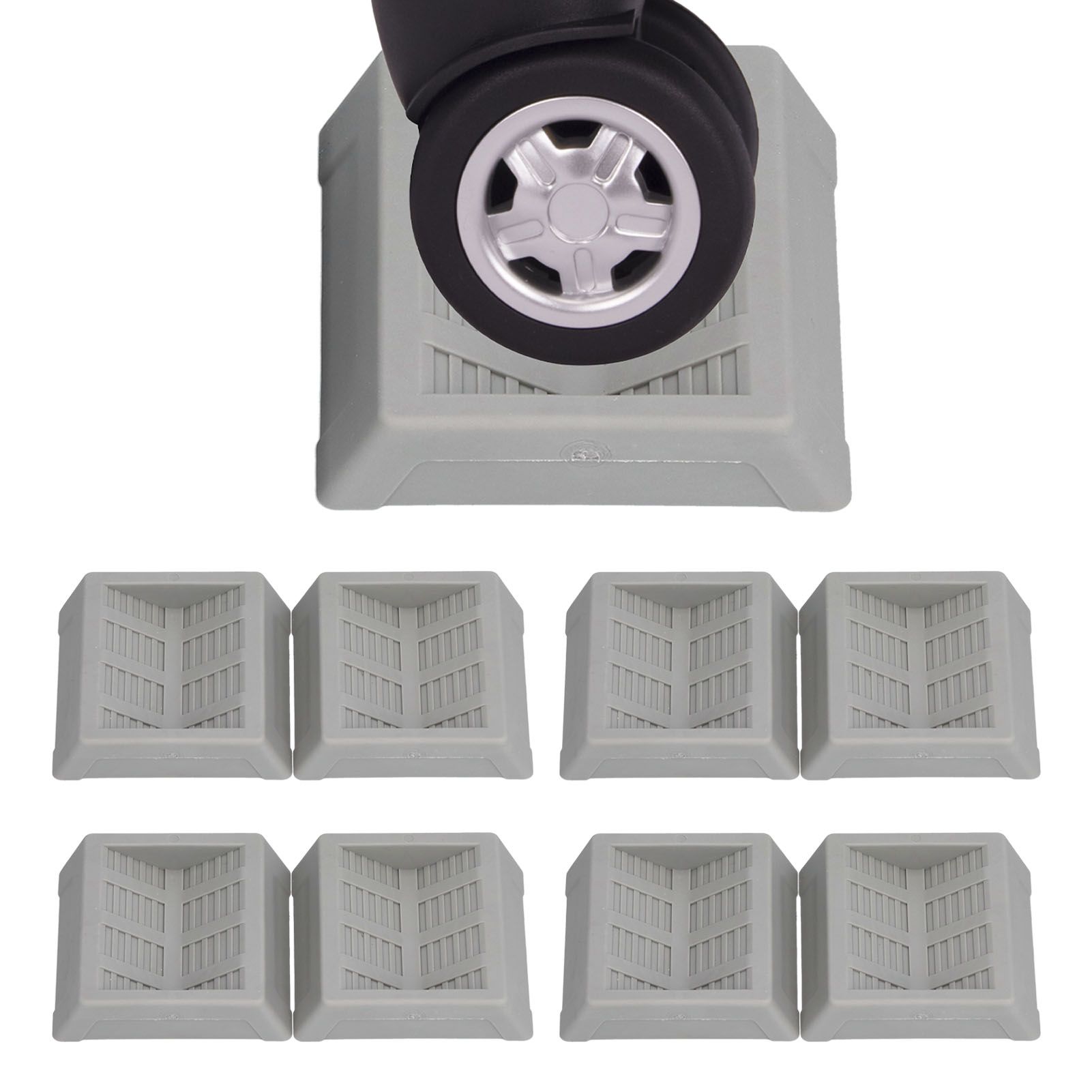 8PCS Rubber Caster Cups Furniture Wheel Stoppers Floor Protector for Bed view 11