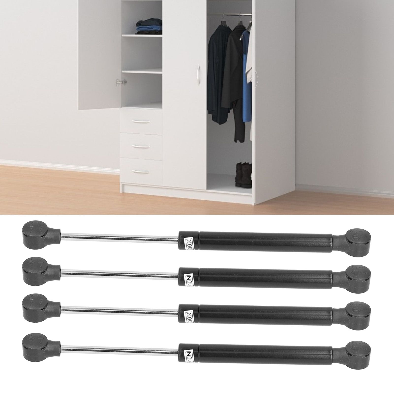 4Set Cabinet Door Lift Support Aluminum Alloy 80N Air Spring Strut Gas Strut view 11