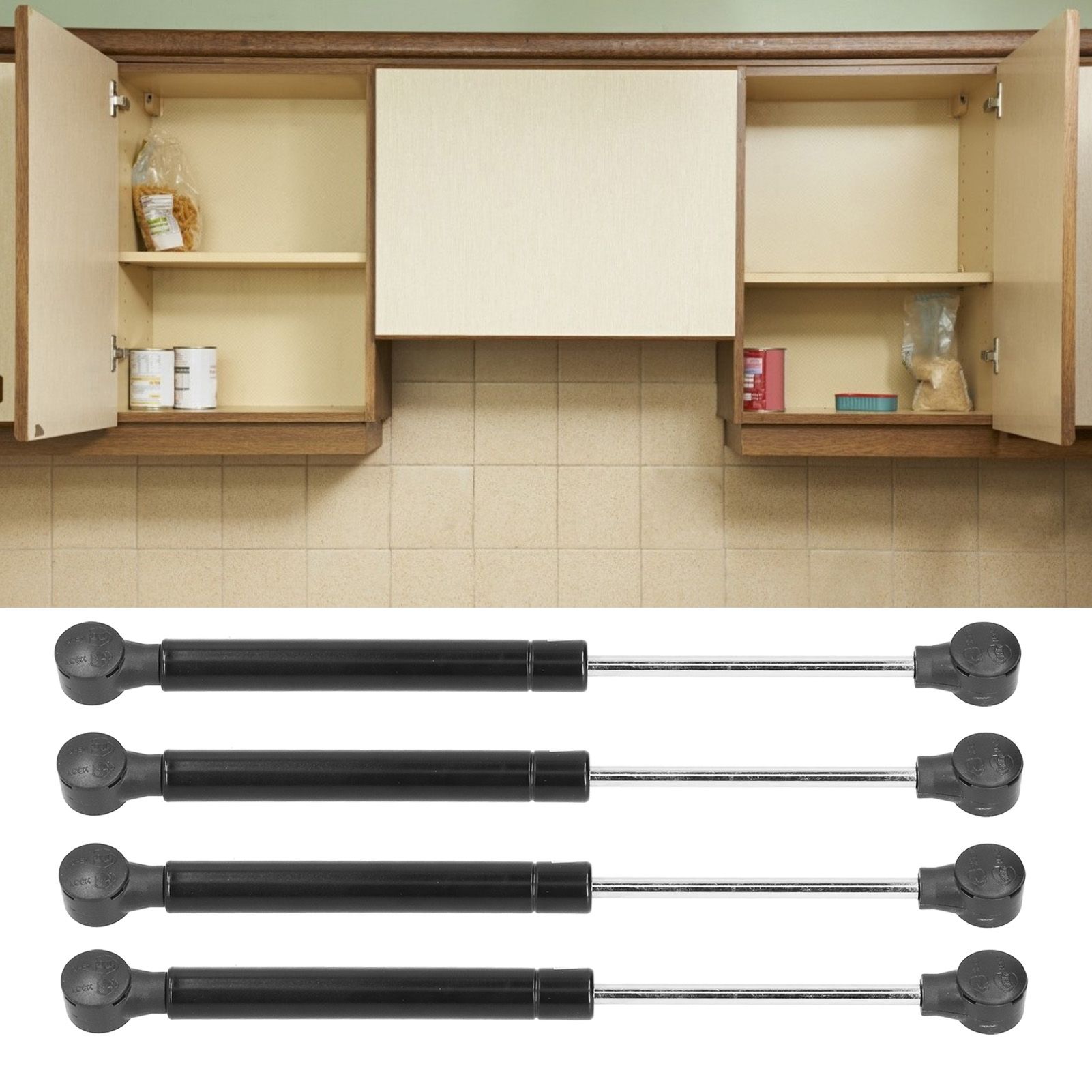 4Set Cabinet Door Lift Support Aluminum Alloy 80N Air Spring Strut Gas Strut view 12
