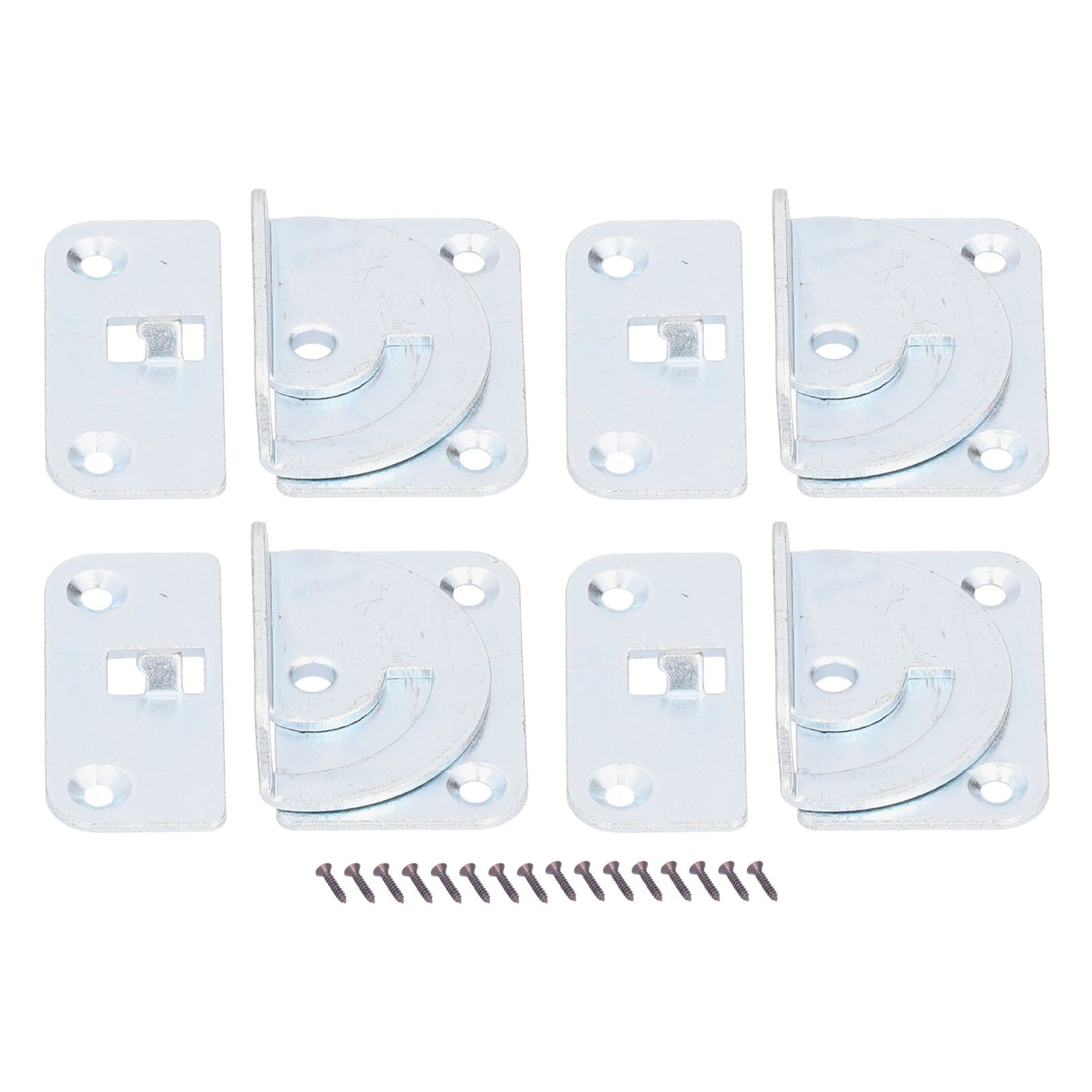 4PCS Bed Rail Bracket Heavy Duty Stainless Steel Bed Rail Fittings for Bed view 9