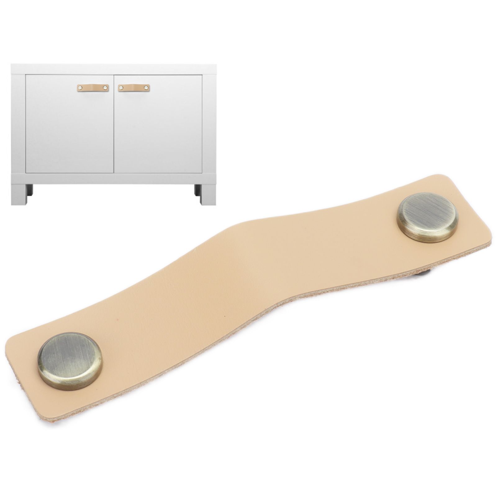 PU Leather Drawer Pulls Anticollision Wear Resistant European Exquisite Modern view 11