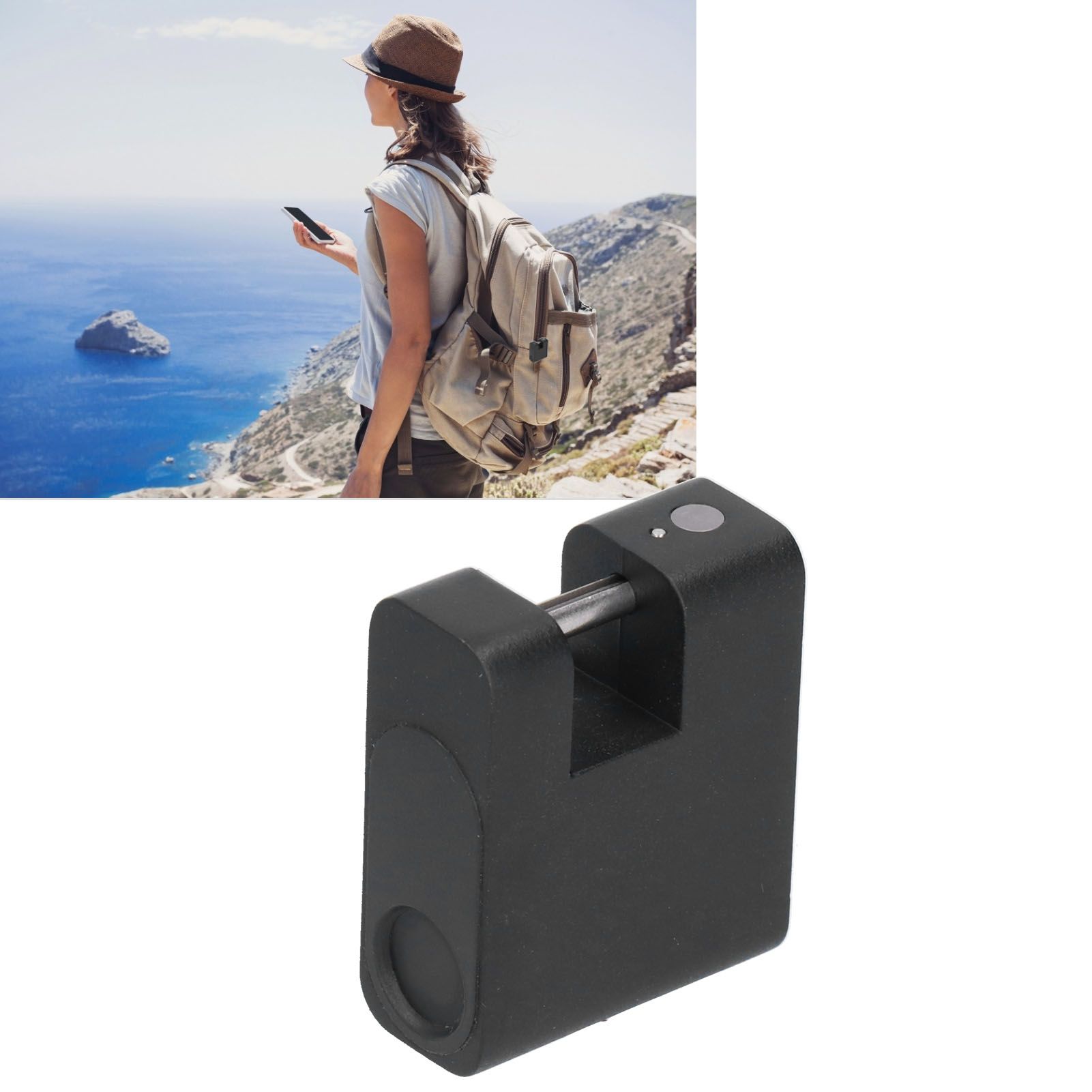 Fingerprint Padlock Anti Theft Electronic Lock for Suitcase Backpack Drawer view 11