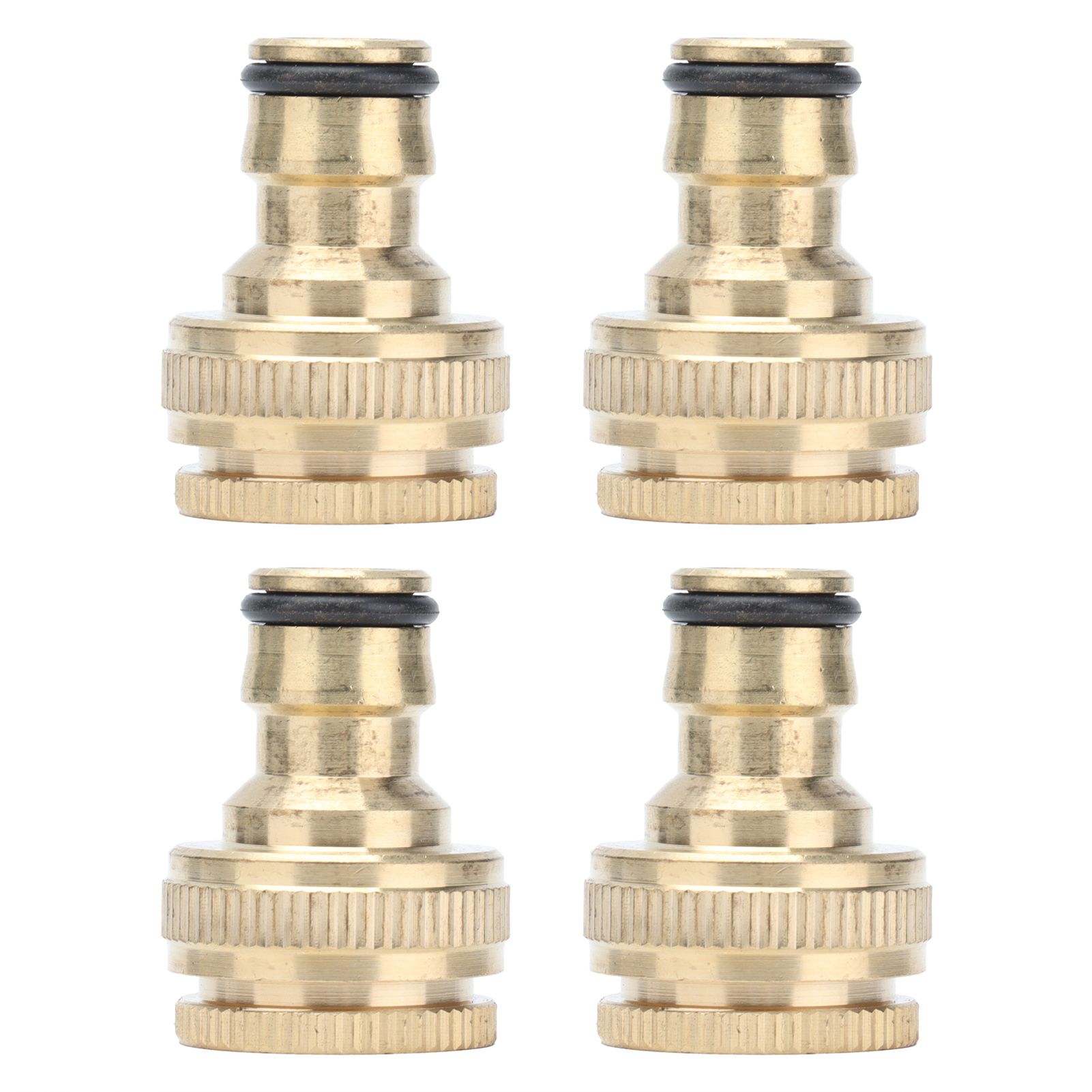 4PCS Faucet Joint 1/2in 3/4in Internal Thread Water Pipe Connector Brass Hose view 2