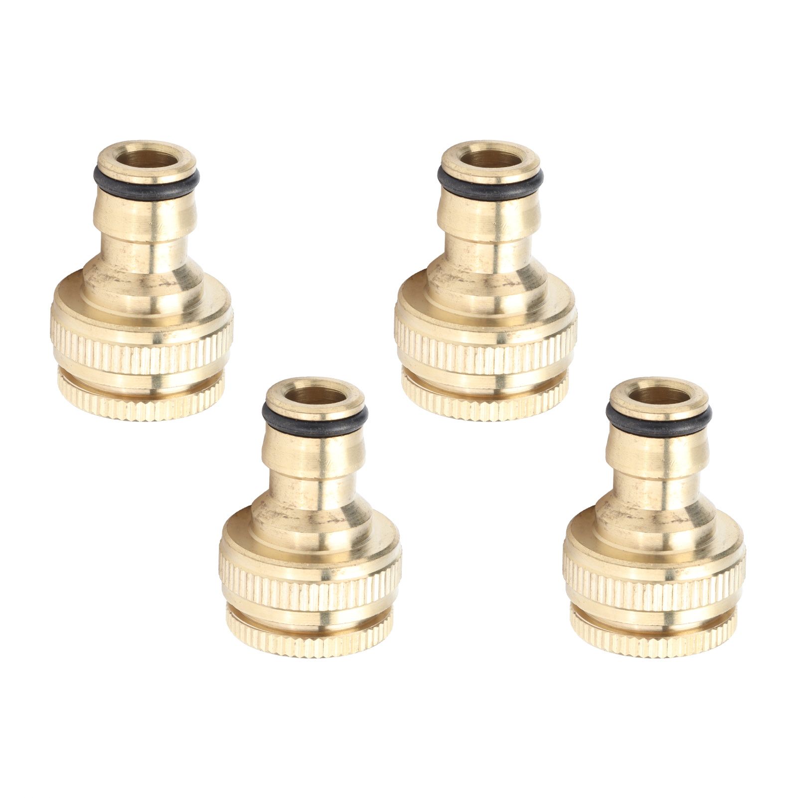 4PCS Faucet Joint 1/2in 3/4in Internal Thread Water Pipe Connector Brass Hose view 4