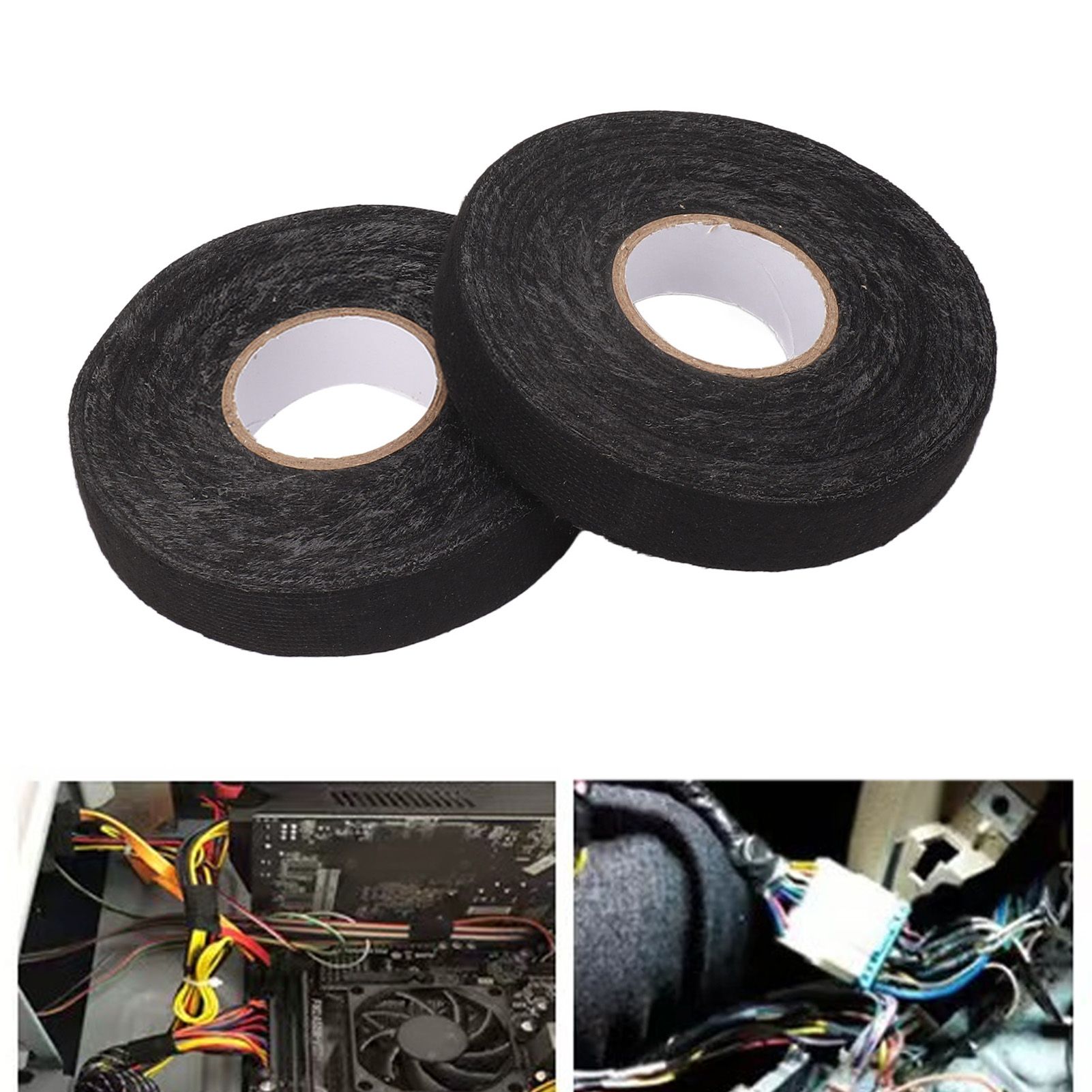 6pcs Cloth Tape Black Noise Damping Heat Proof Shock Absorbing Wear Proof view 12
