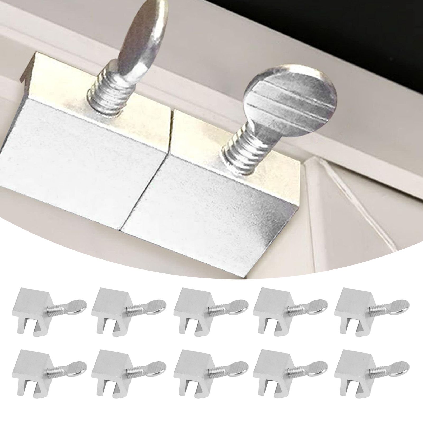 10pcs Sliding Window Security Lock Security Door Stopper Safety Lock Drill view 11