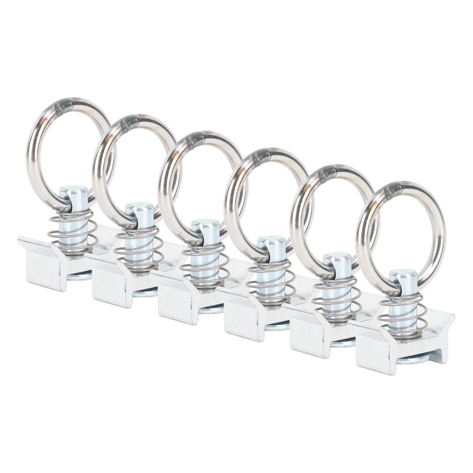 6PCS Single Stud Fitting L Track with Round Ring Stainless Steel Aluminum view 2