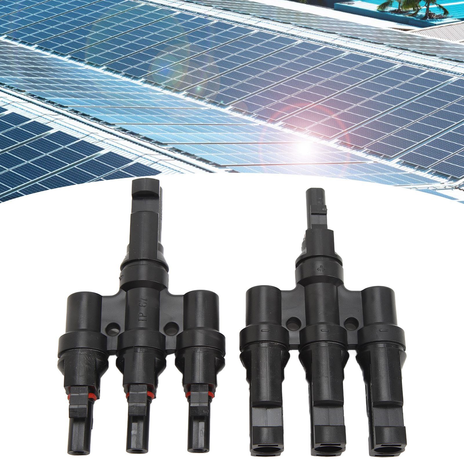 PV Solar Branch Connectors 1 to 3 Waterproof High Current Carrying Capacity view 11