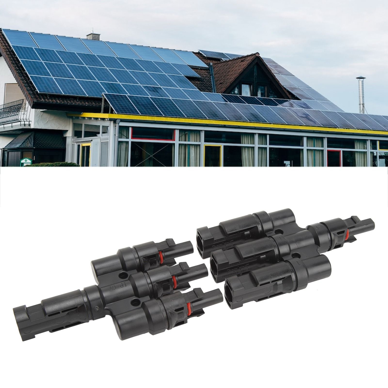 PV Solar Branch Connectors 1 to 3 Waterproof High Current Carrying Capacity view 12