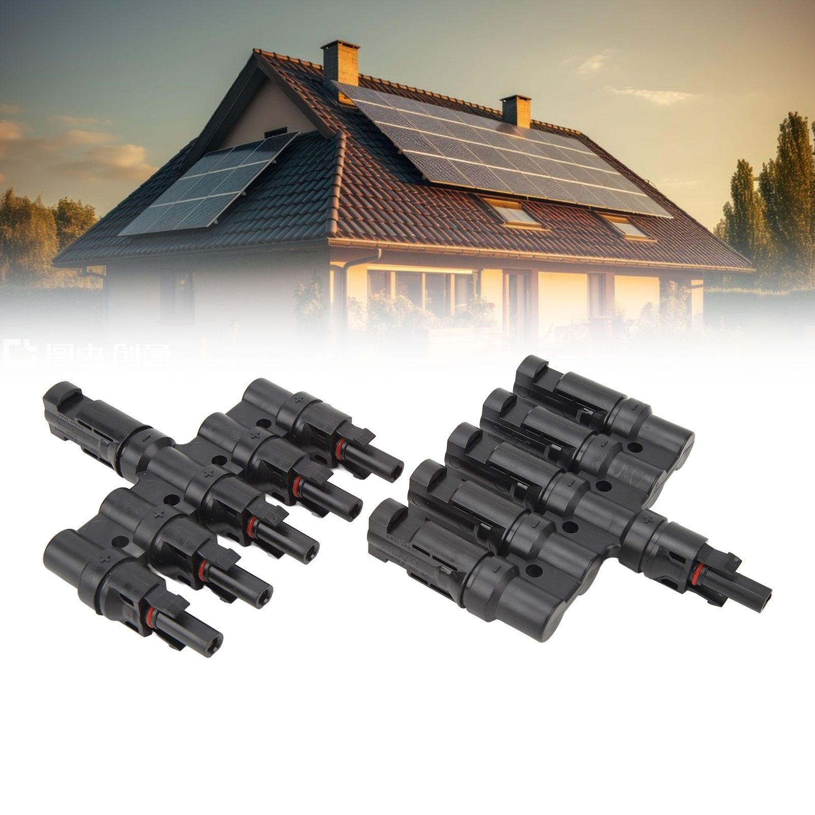 Solar T Branch Connector 1 to 5 PPO IP67 Waterproof Female Male Safety view 11