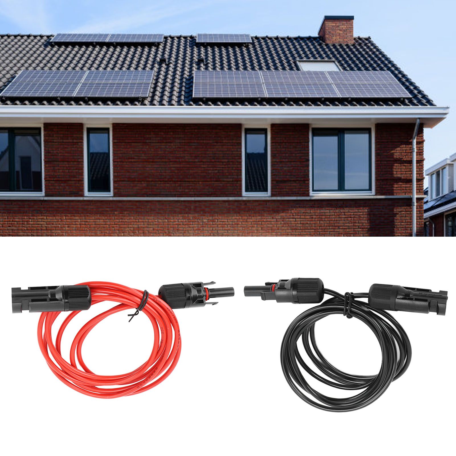 2m 6.6ft 12AWG Solar Panel Extension Cable Wire with Female and Male Connector view 11